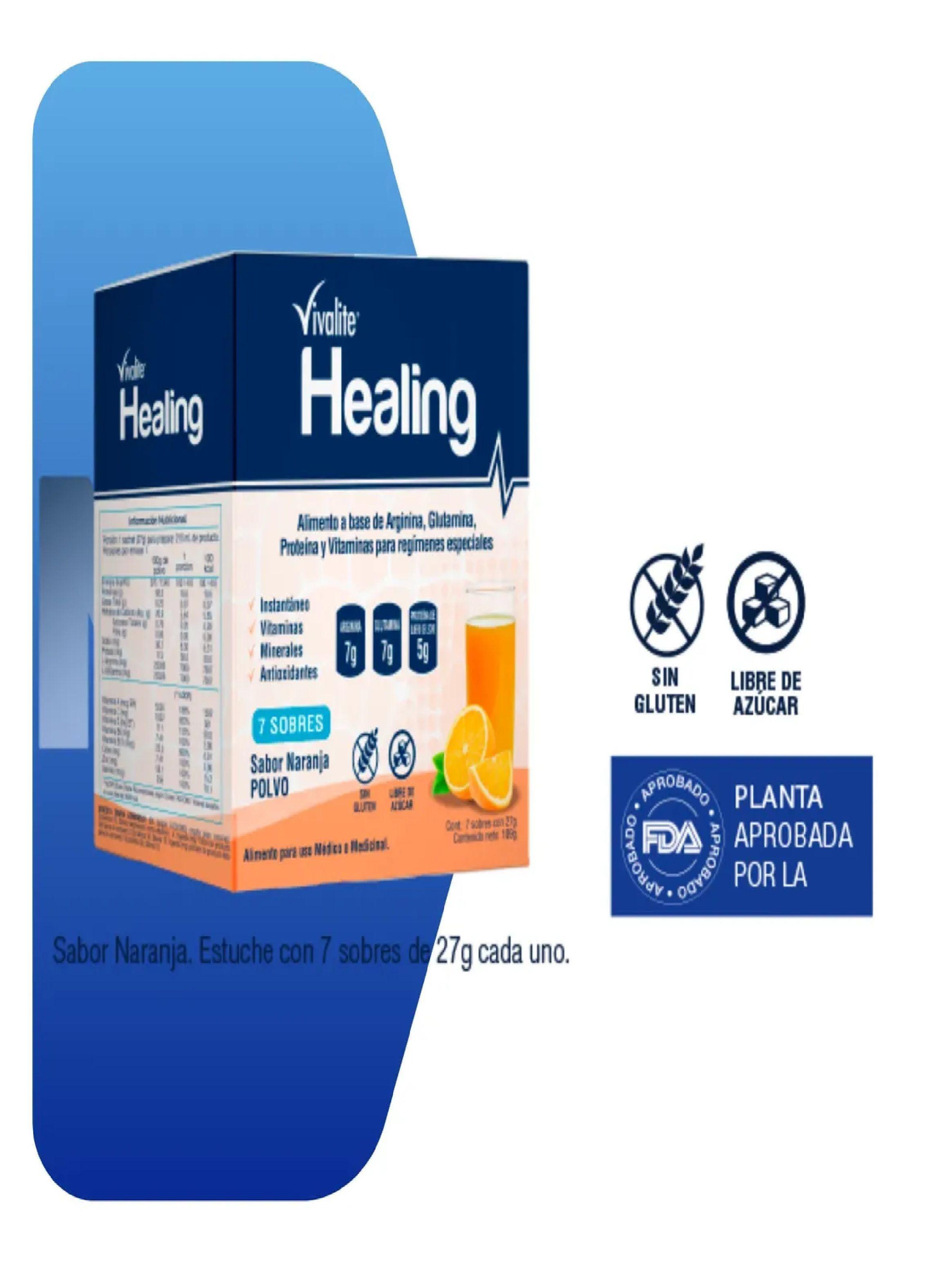 Vivalite Healing Suplemento Cicatrizacion 3 Sobres Naranja-5