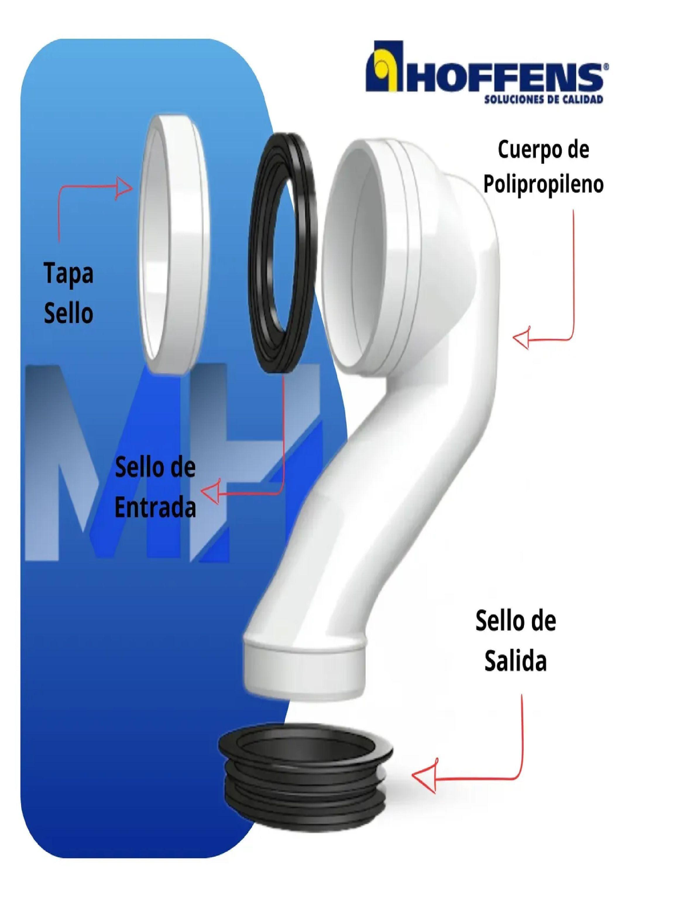 Codo Adaptador Wc Salida Horizontal A Piso 30,5cm Hoffens-2