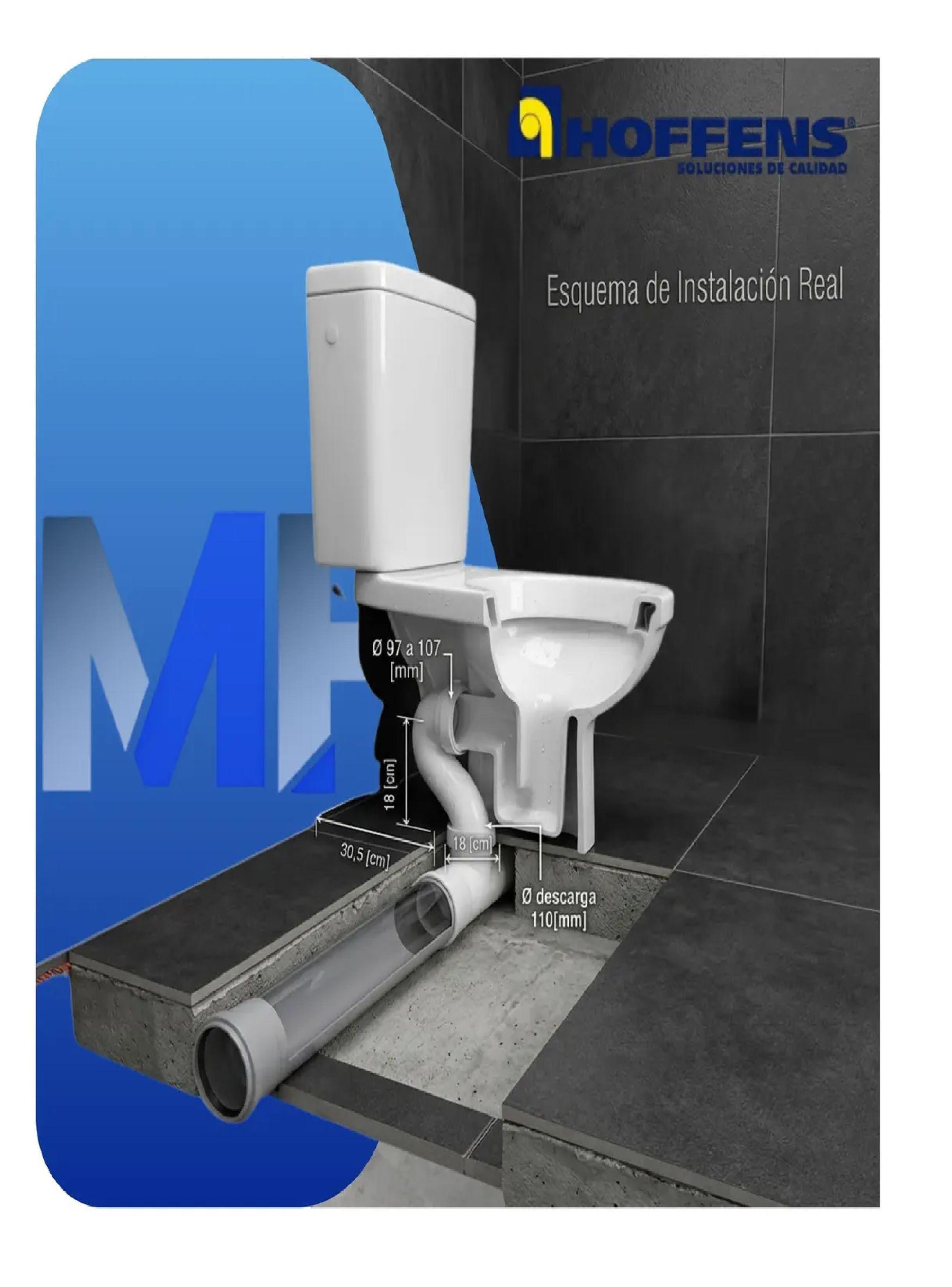 Codo Adaptador Wc Salida Horizontal A Piso 30,5cm Hoffens-4
