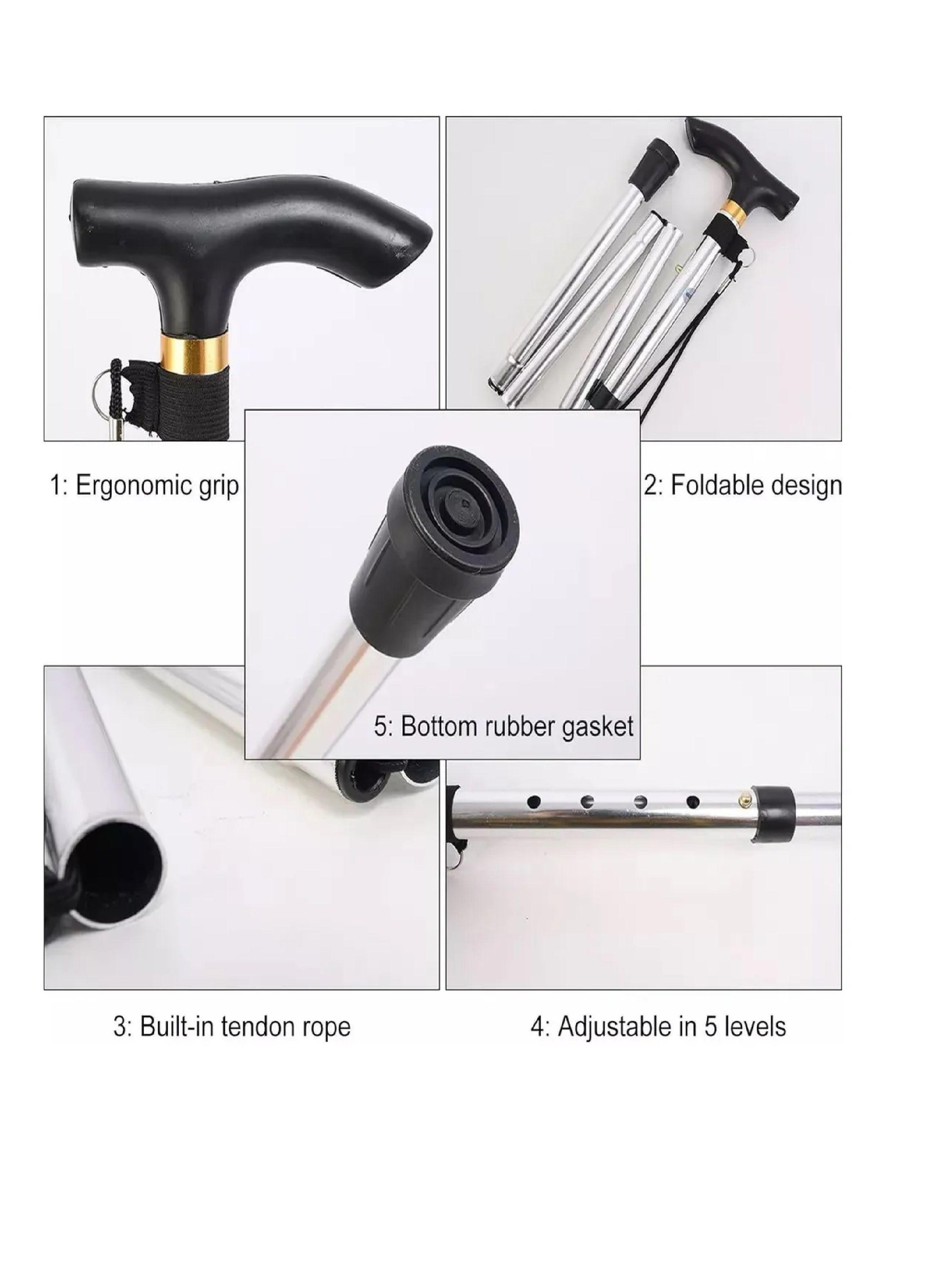 Baston Ortopedico Plegable Baston Apoyo Baston 85-95cm-3