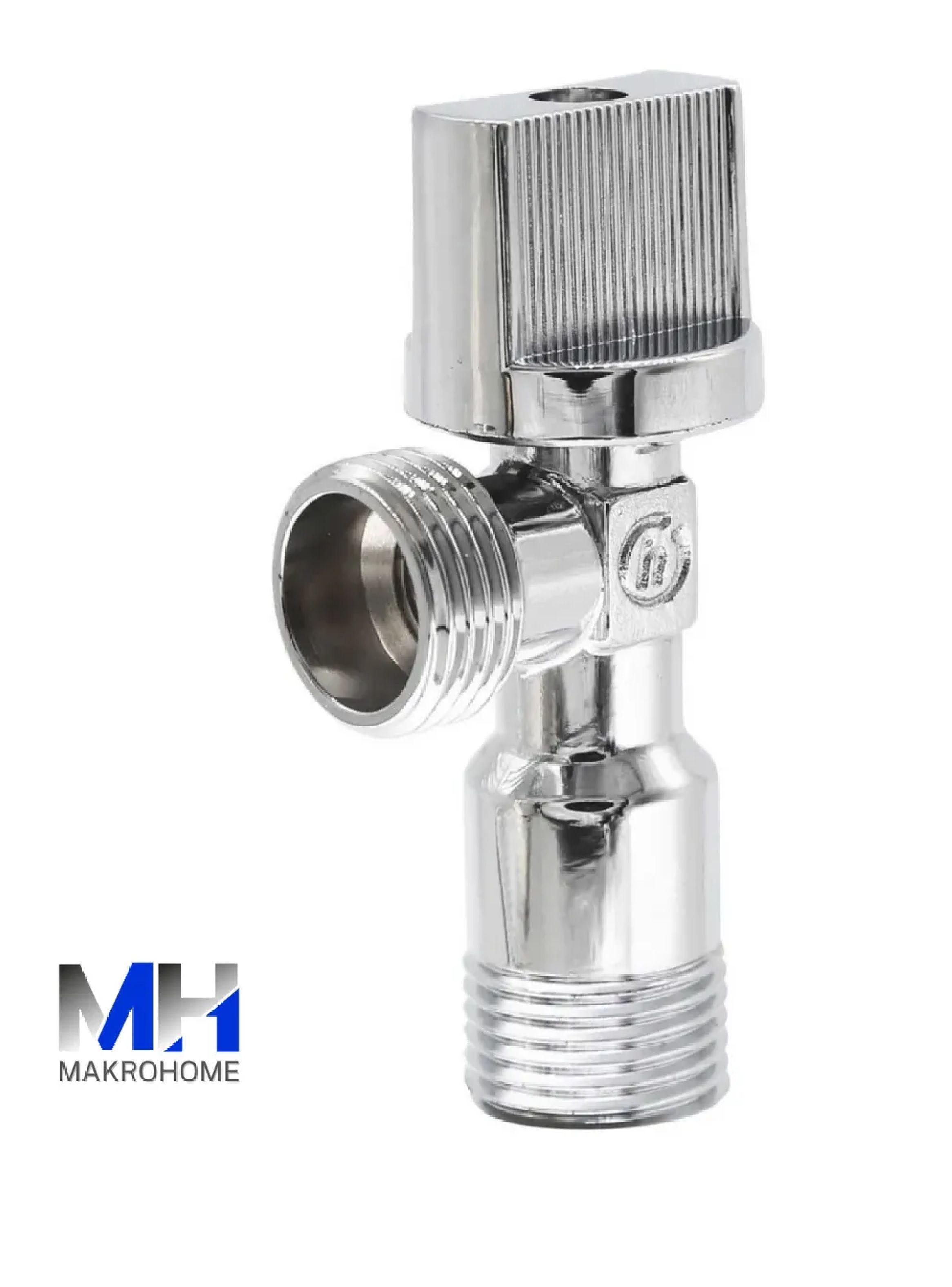 Llave Angular 1/2 X 1/2 He Para Wc E Inodoro Acero Croma-2