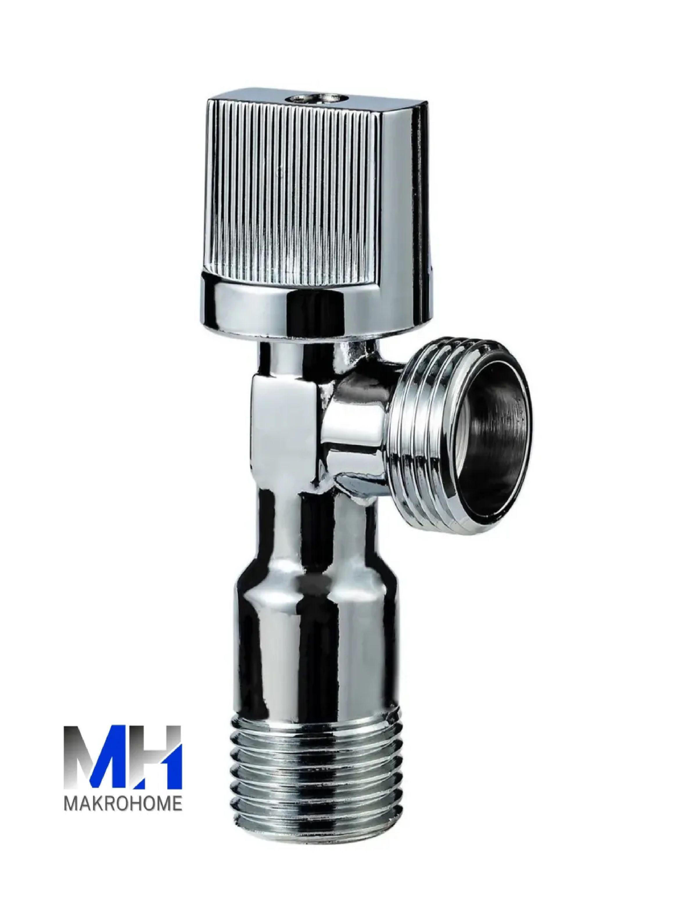 Llave Angular 1/2 X 1/2 He Para Wc E Inodoro Acero Croma-3