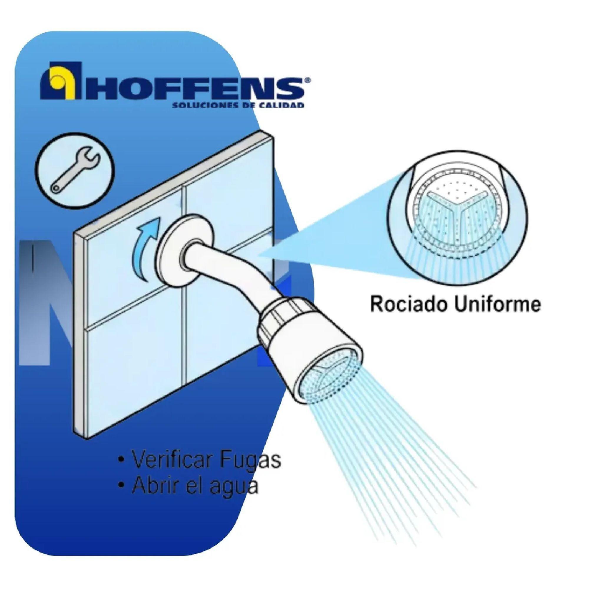 Ducha Movil Blanca Polipropileno Chorro Regulable Universal-3