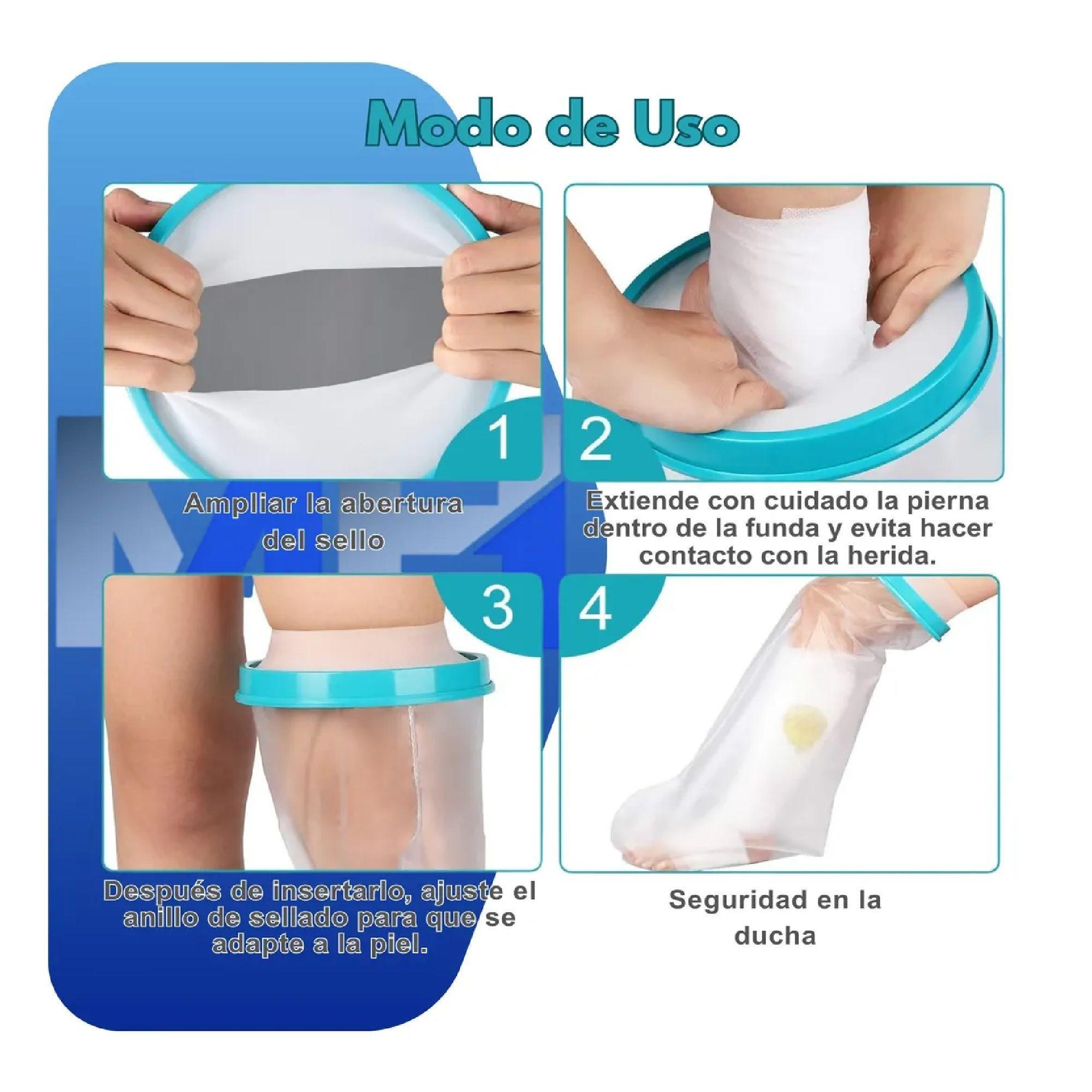 Protector De Yeso Impermeable Pierna Adulto Sello Hermetico-2