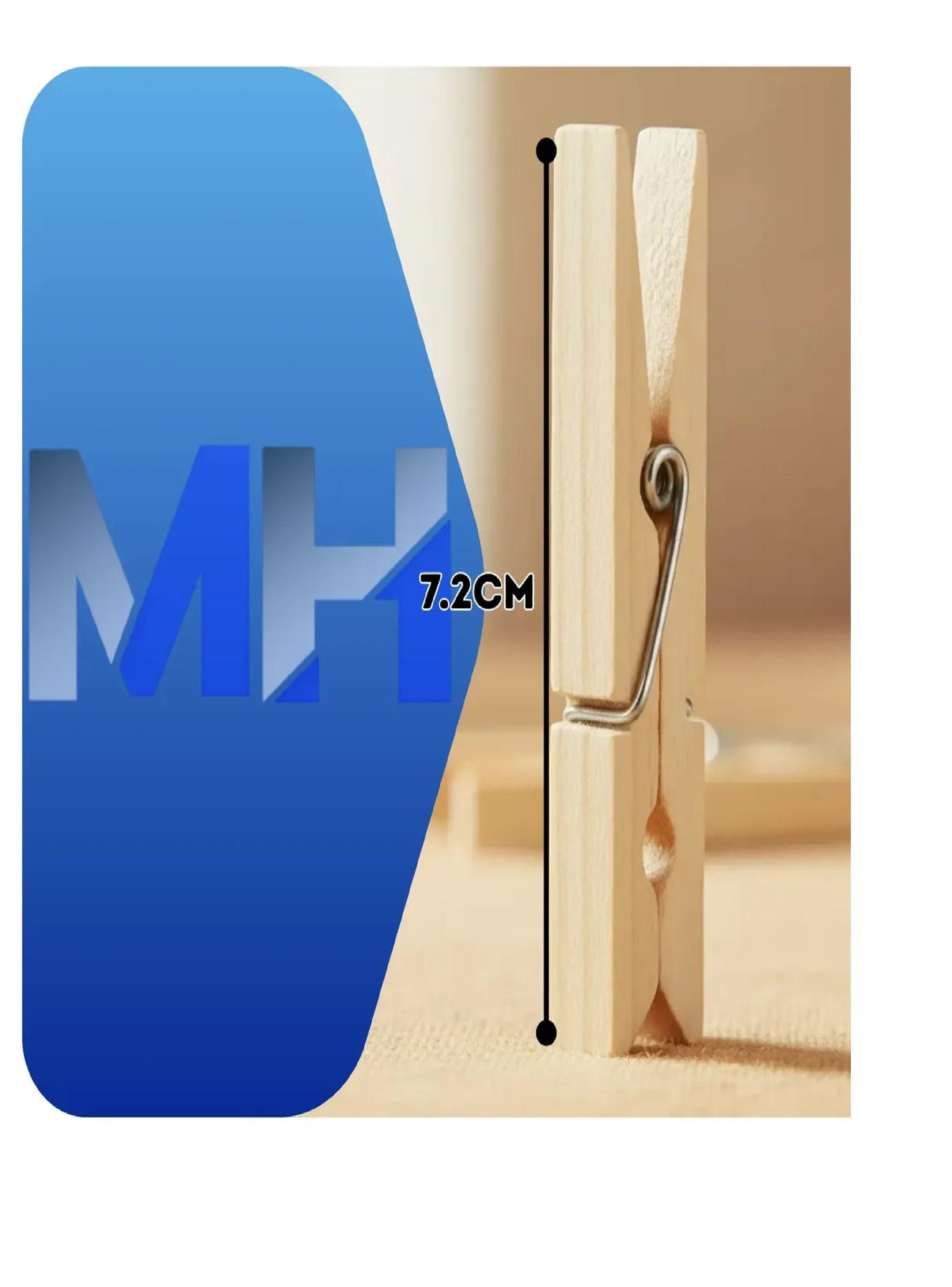 Pack X4 50 Pinzas De Madera Perros Para Colgar Ropa 200unid-1