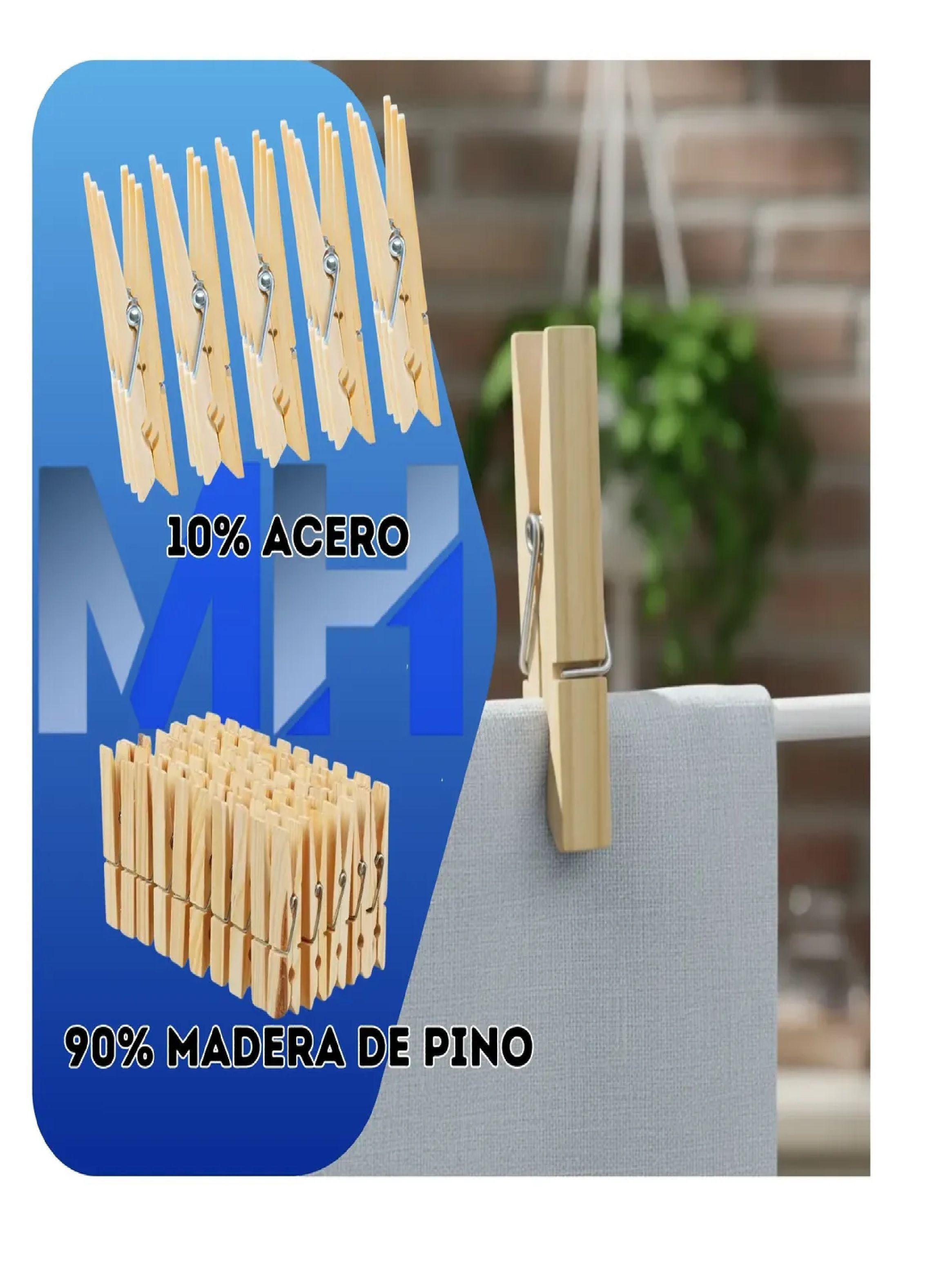 Pack X4 50 Pinzas De Madera Perros Para Colgar Ropa 200unid-4