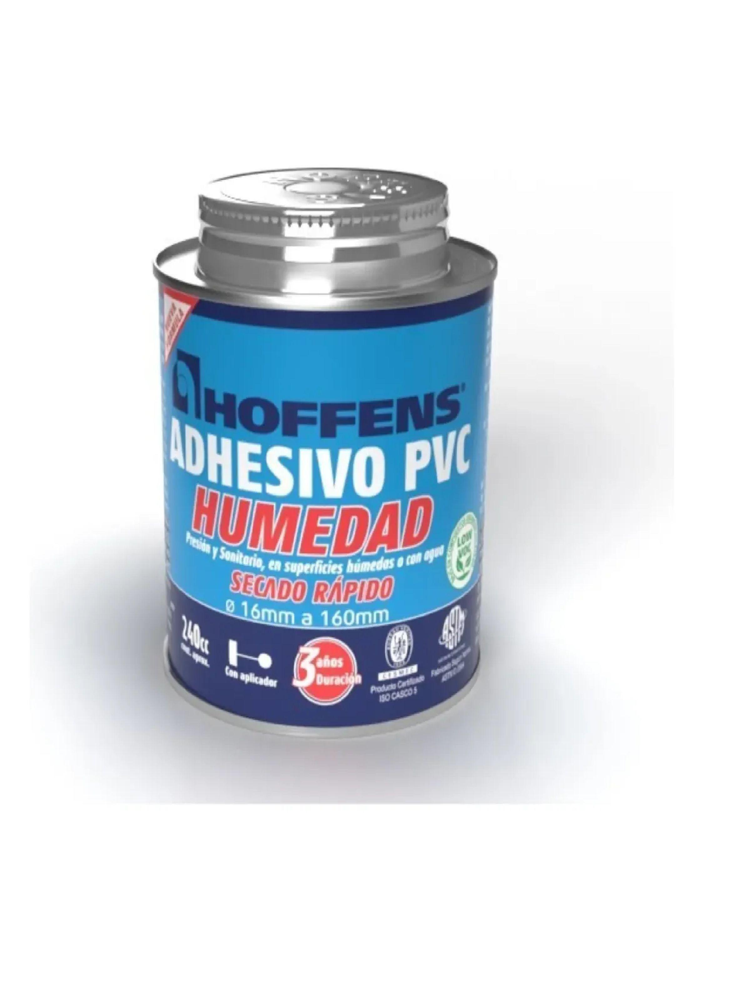 Adhesivo Pvc Humedad Hoffens Lata 240cc Azul Secado Rapido-0
