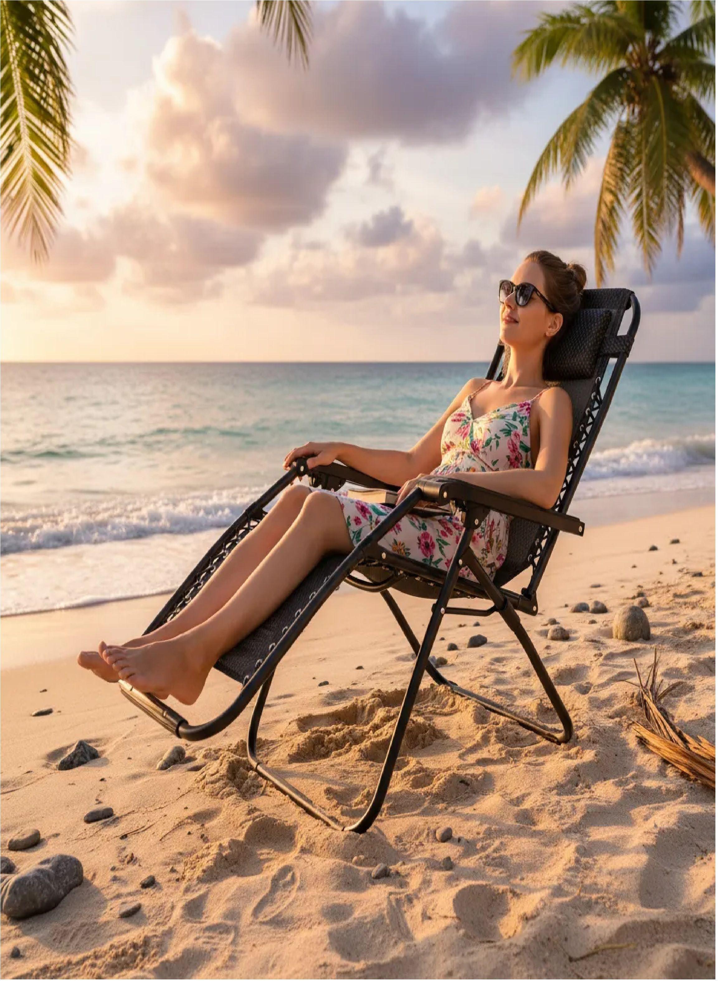 Silla Reposera Plegable Para Camping Y Playa O Piscina-5