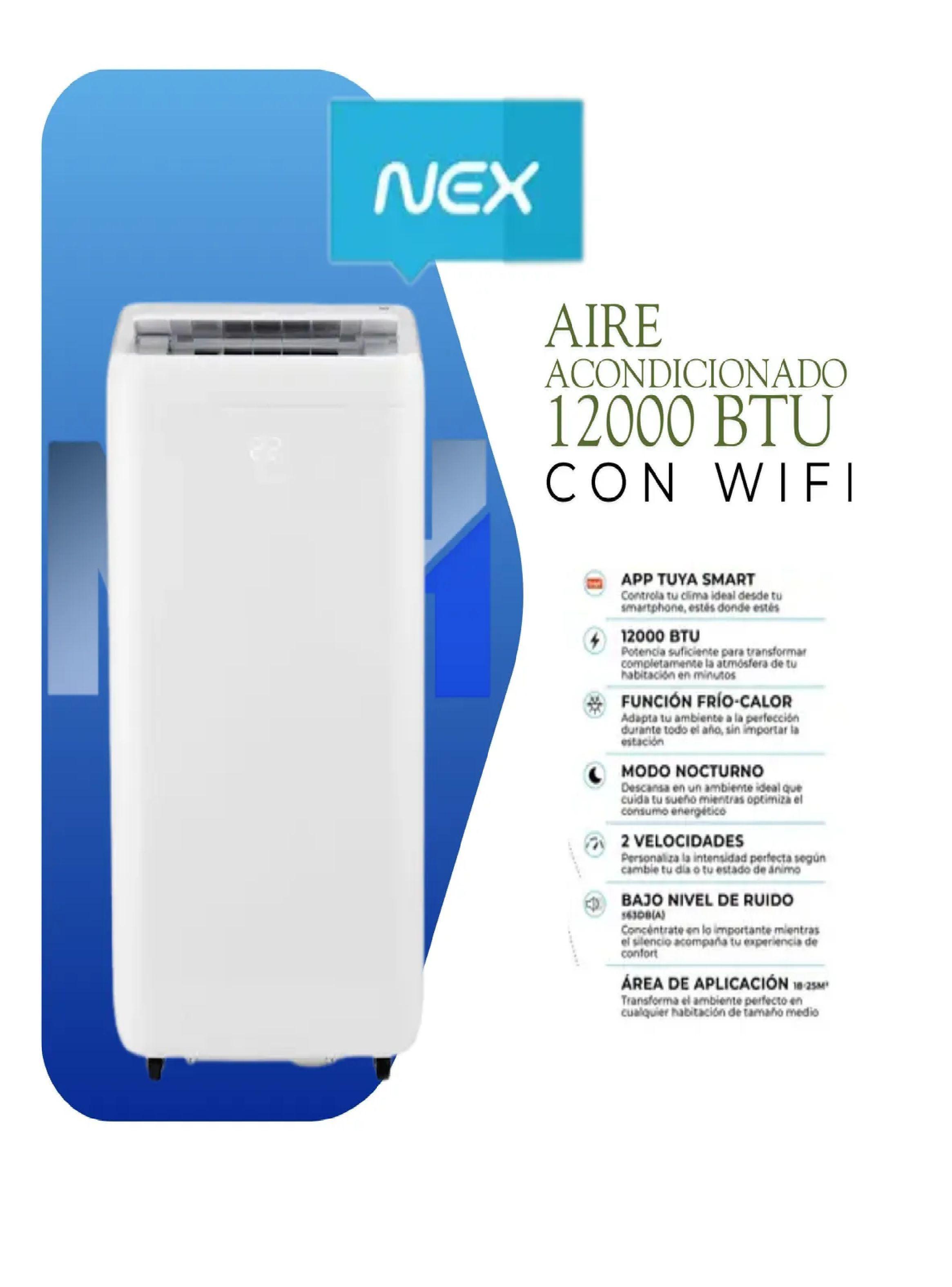 Aire Acondicionado Portatil Nex 12000 Btu Frio, Calor Y Wifi-2