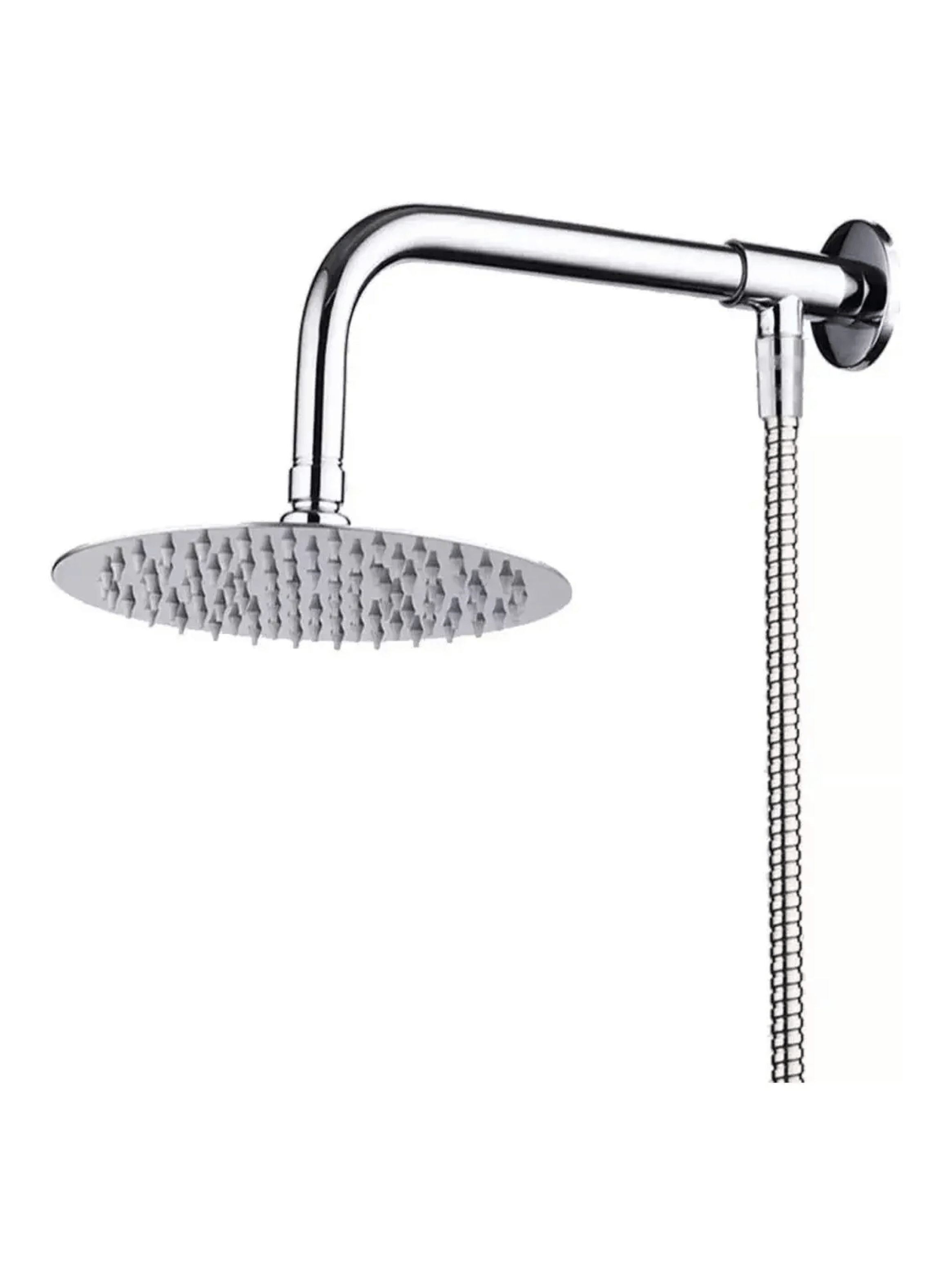 Brazo De 30 Cms Para Plato De Ducha Y Flexible De Ducha Inox-4