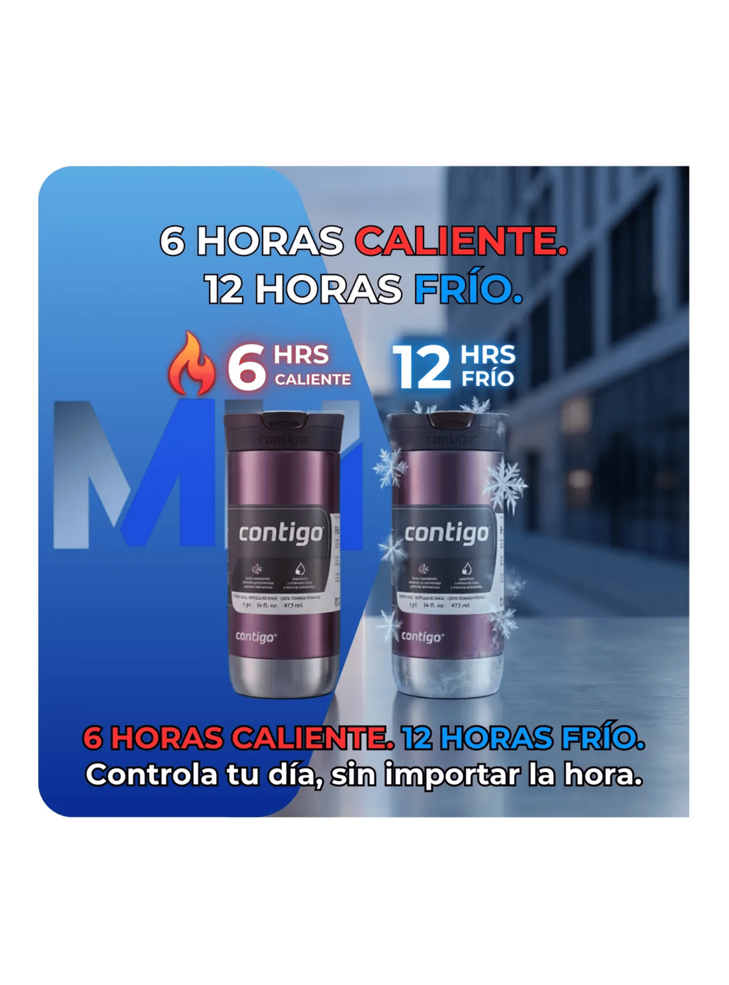 Vaso Termico Contigo Huron 473ml Pine Berry Autoseal 18 8-2