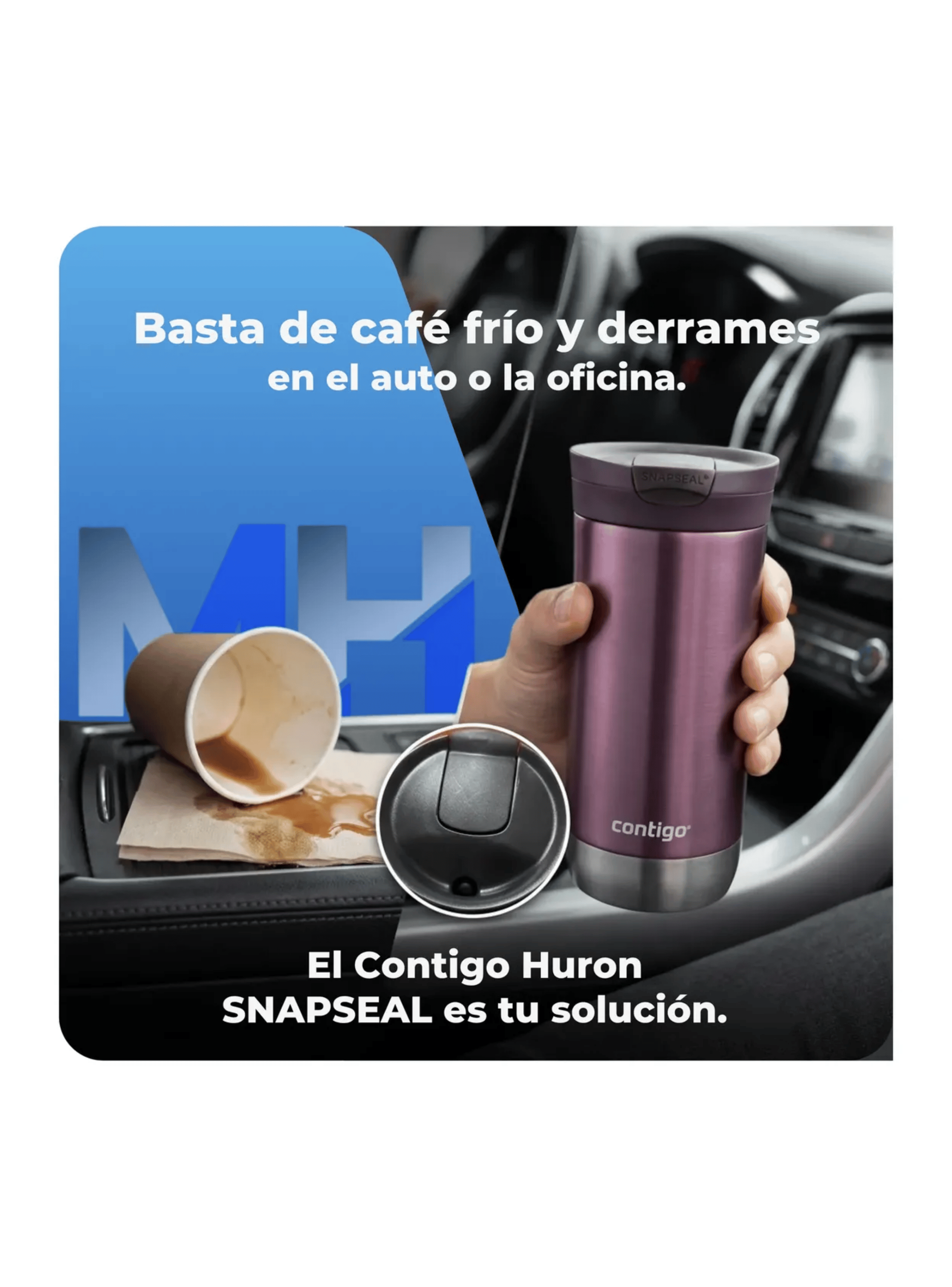 Vaso Termico Contigo Huron 473ml Pine Berry Autoseal 18 8-7