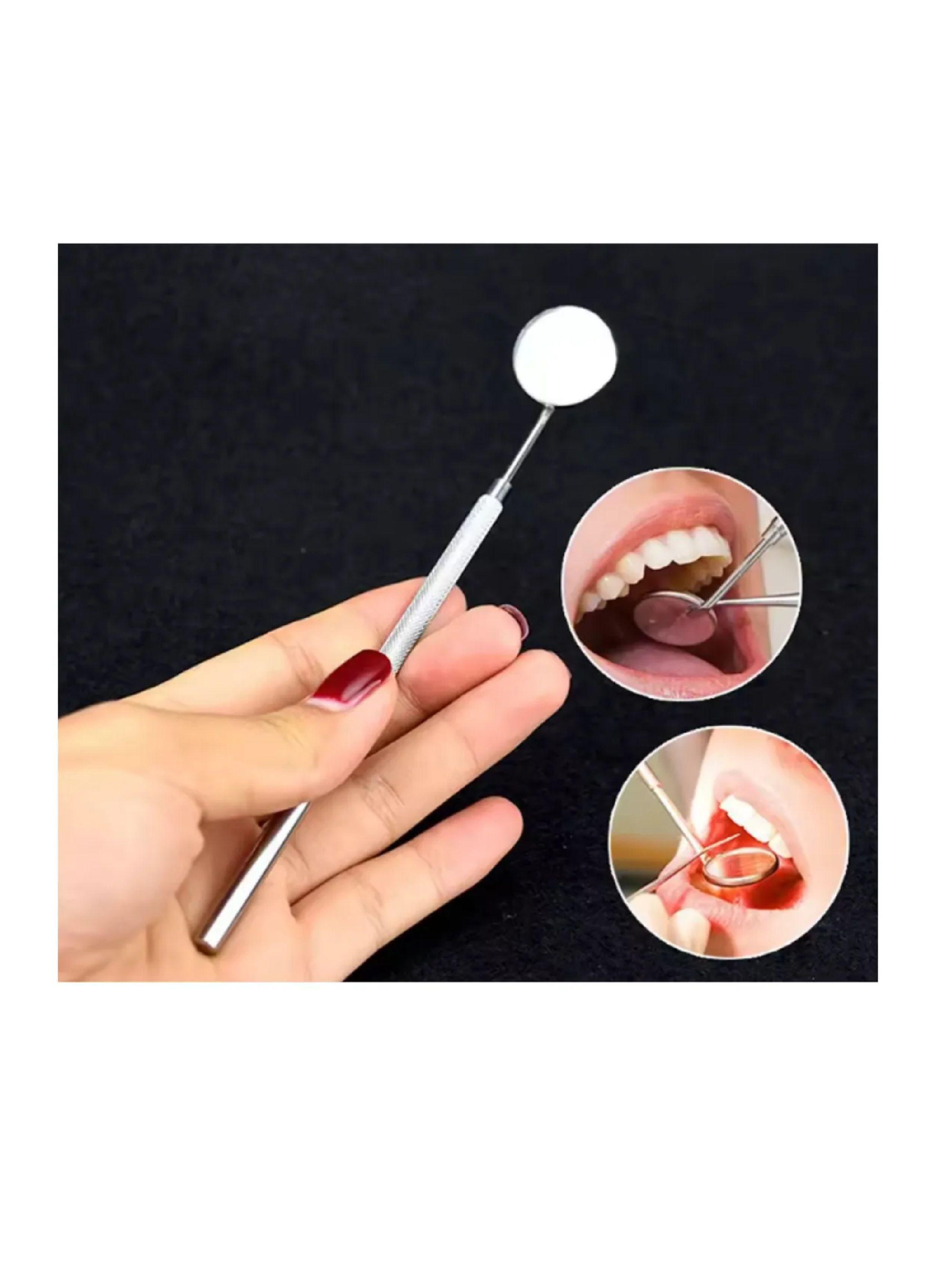 Espejo Mango De Acero Para Verificación De Pestañas O Dental-2