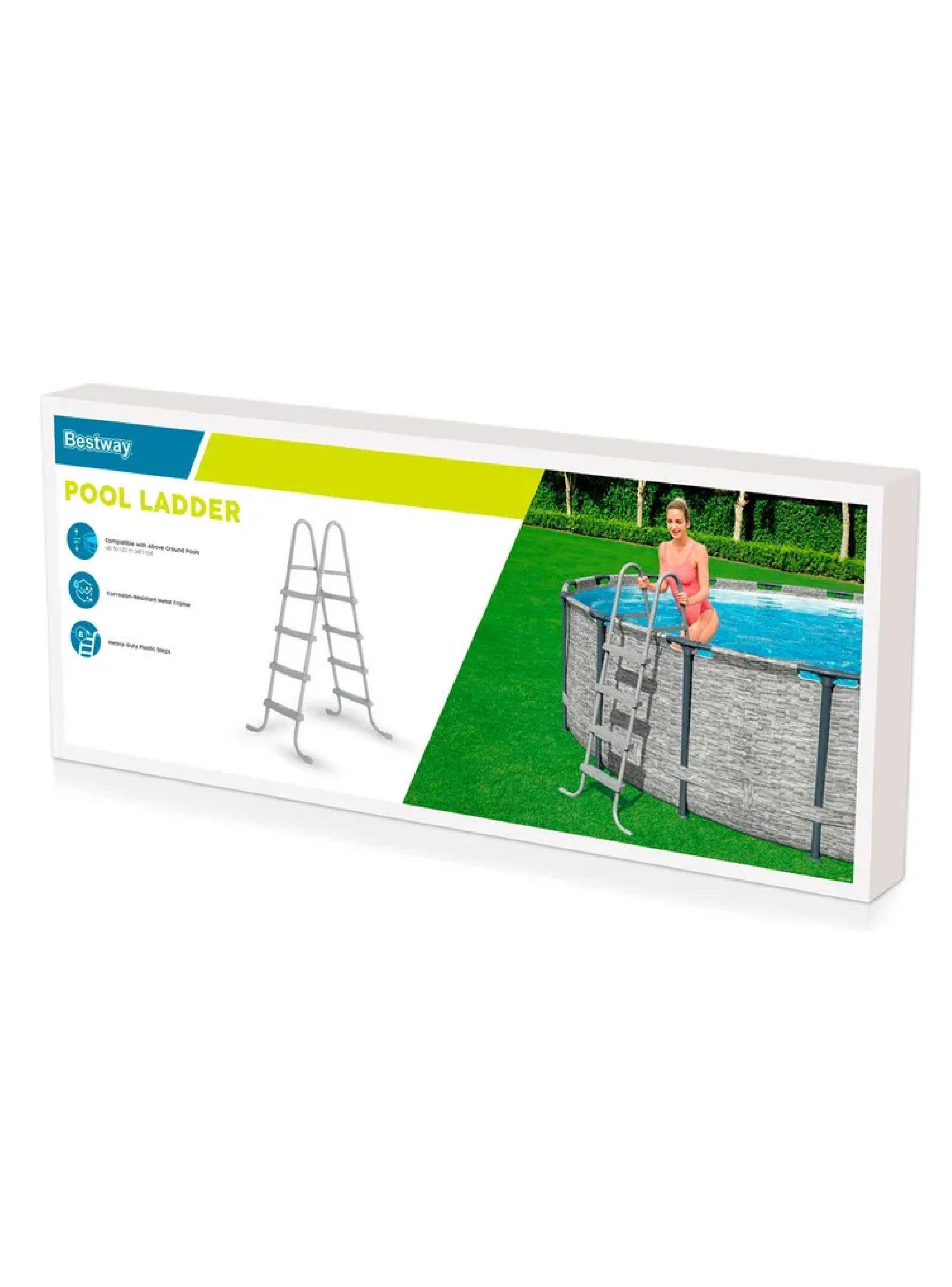 Escalera Para Piscina Estrutual Forma De U 122cm Bestway-2