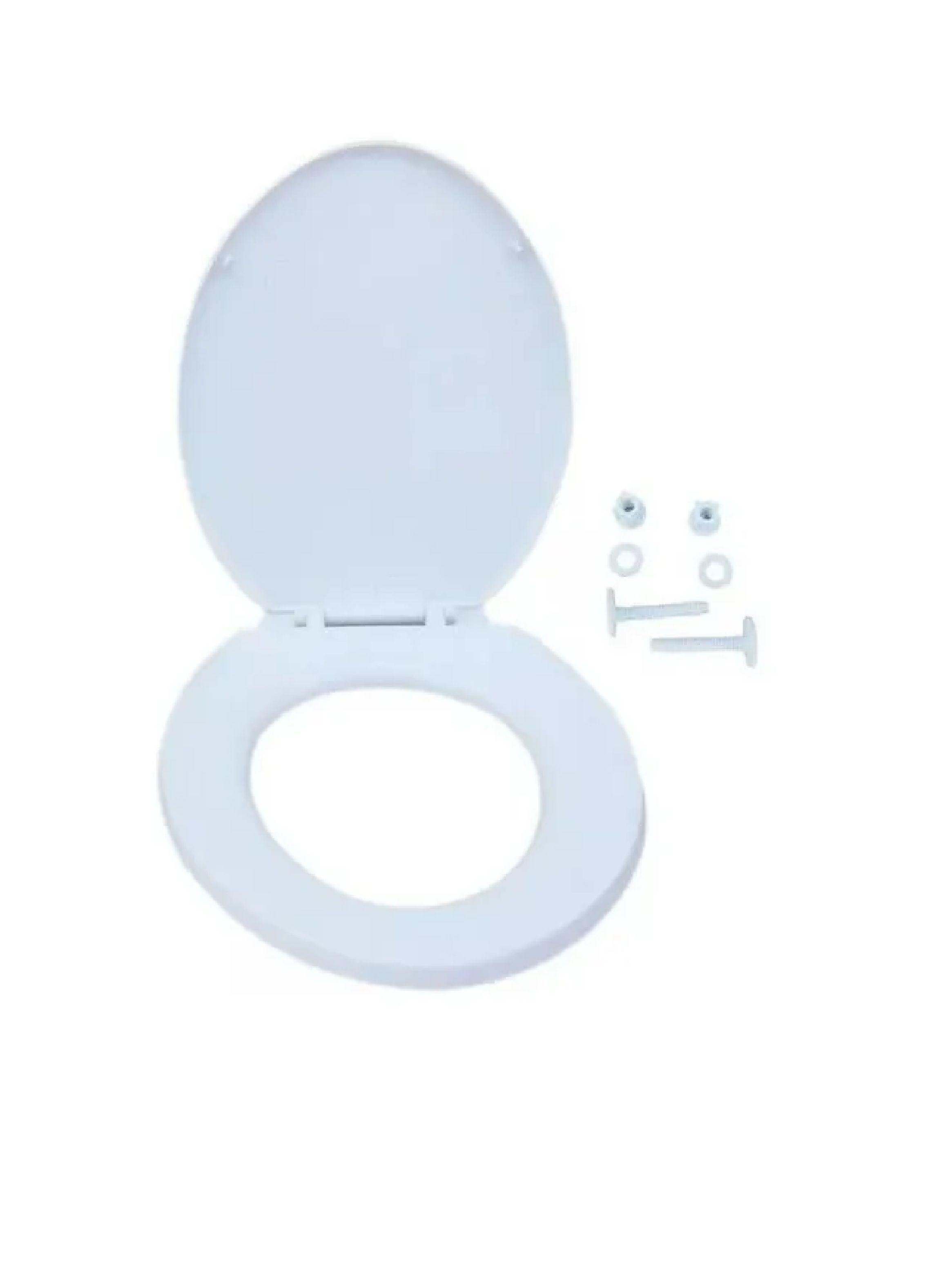 Asiento Y Tapa De Wc Sanitario Baño Blanca Colomba Taumm-1