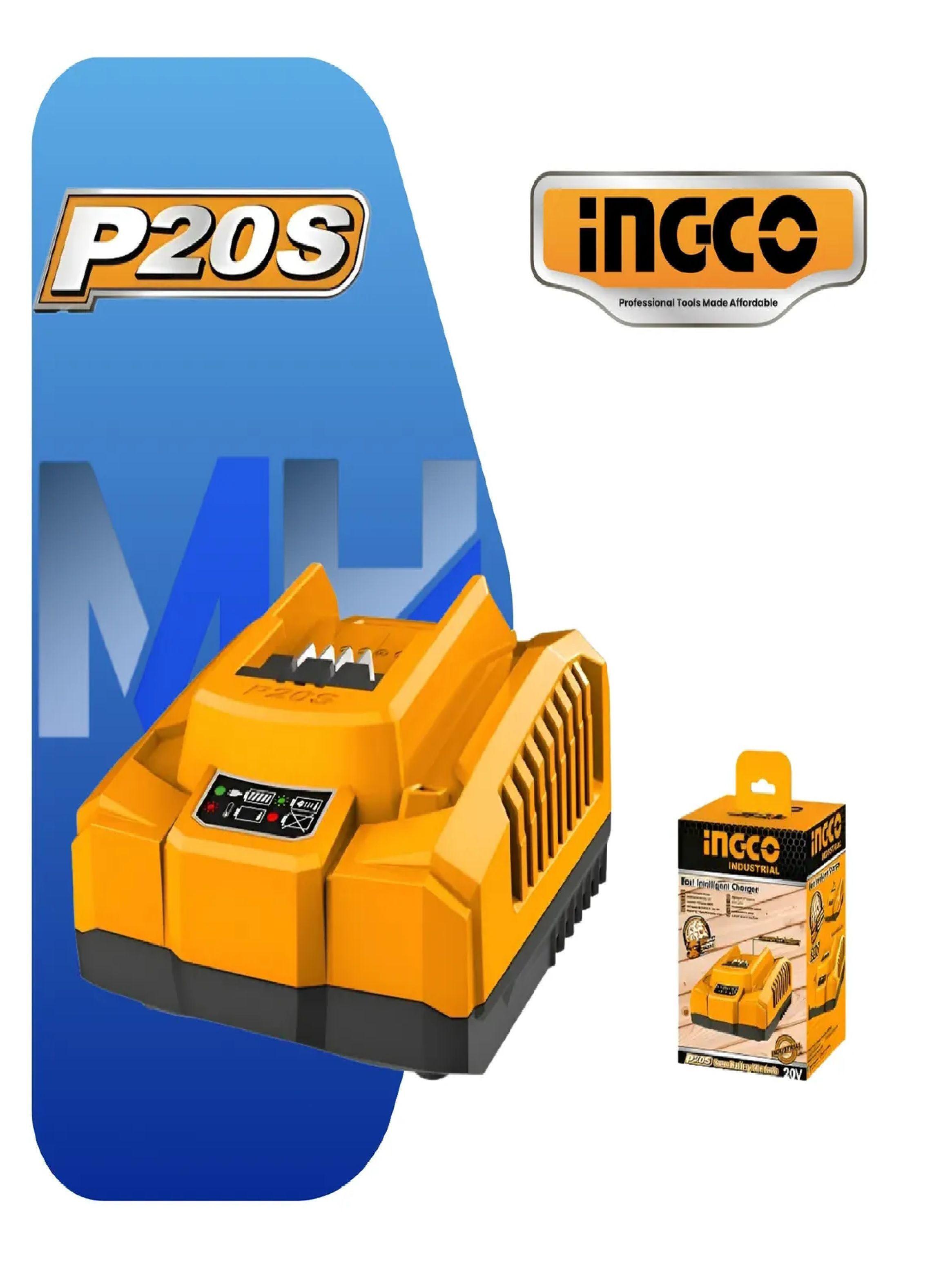 Cargador Rapido Industrial Ingco 20v 4ah Carga Turbo Bateria-2