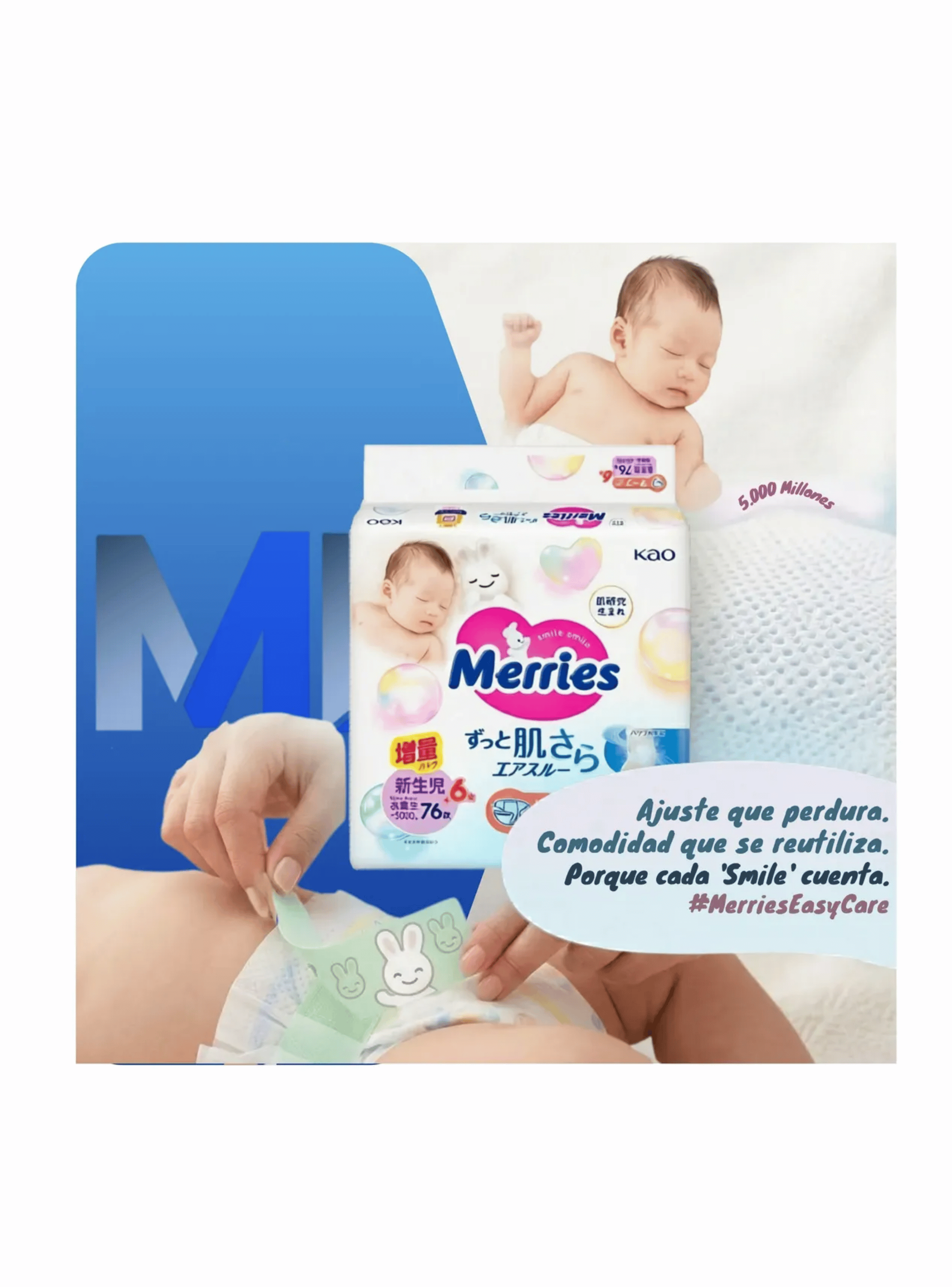 Pa ales Desechables Recien Nacido Merries Super Jumbo 216 Un-3