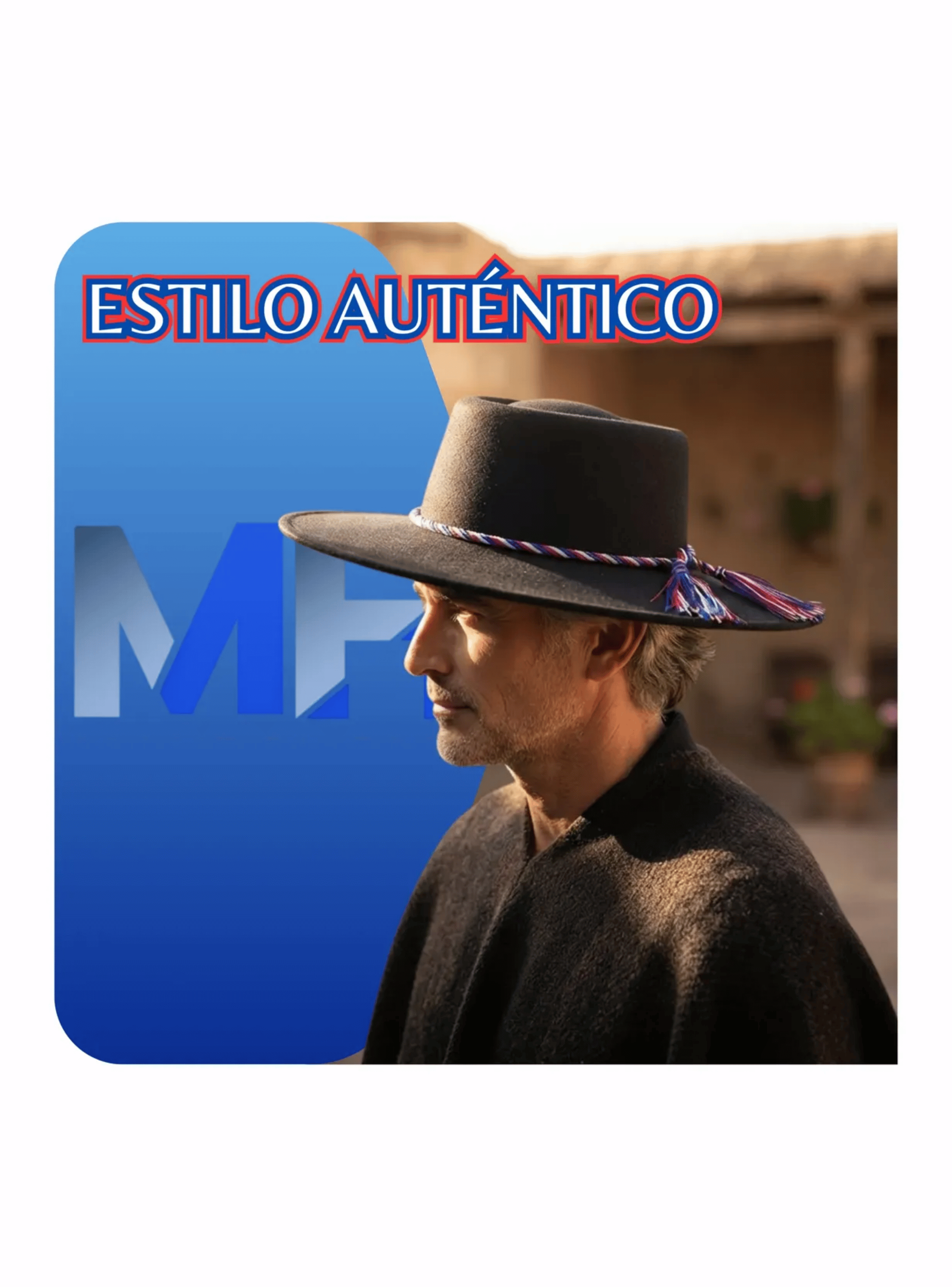 Sombrero De Huaso Negro Ala Ancha Con Cord n Tricolor 36 Cm-2