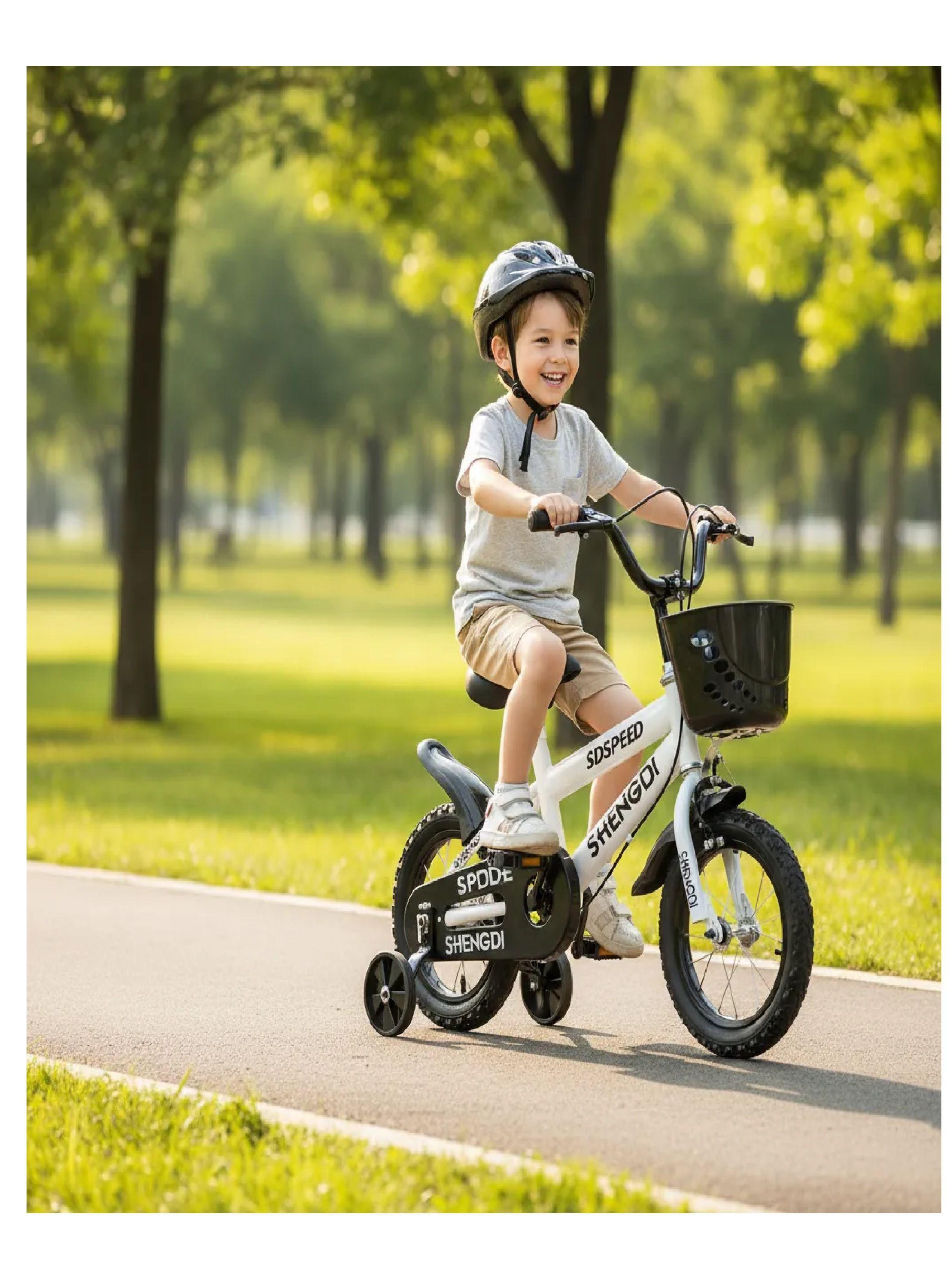 Bicicleta Aro 16 Infantil Con Ruedas De Aprendizaje Blanco-3