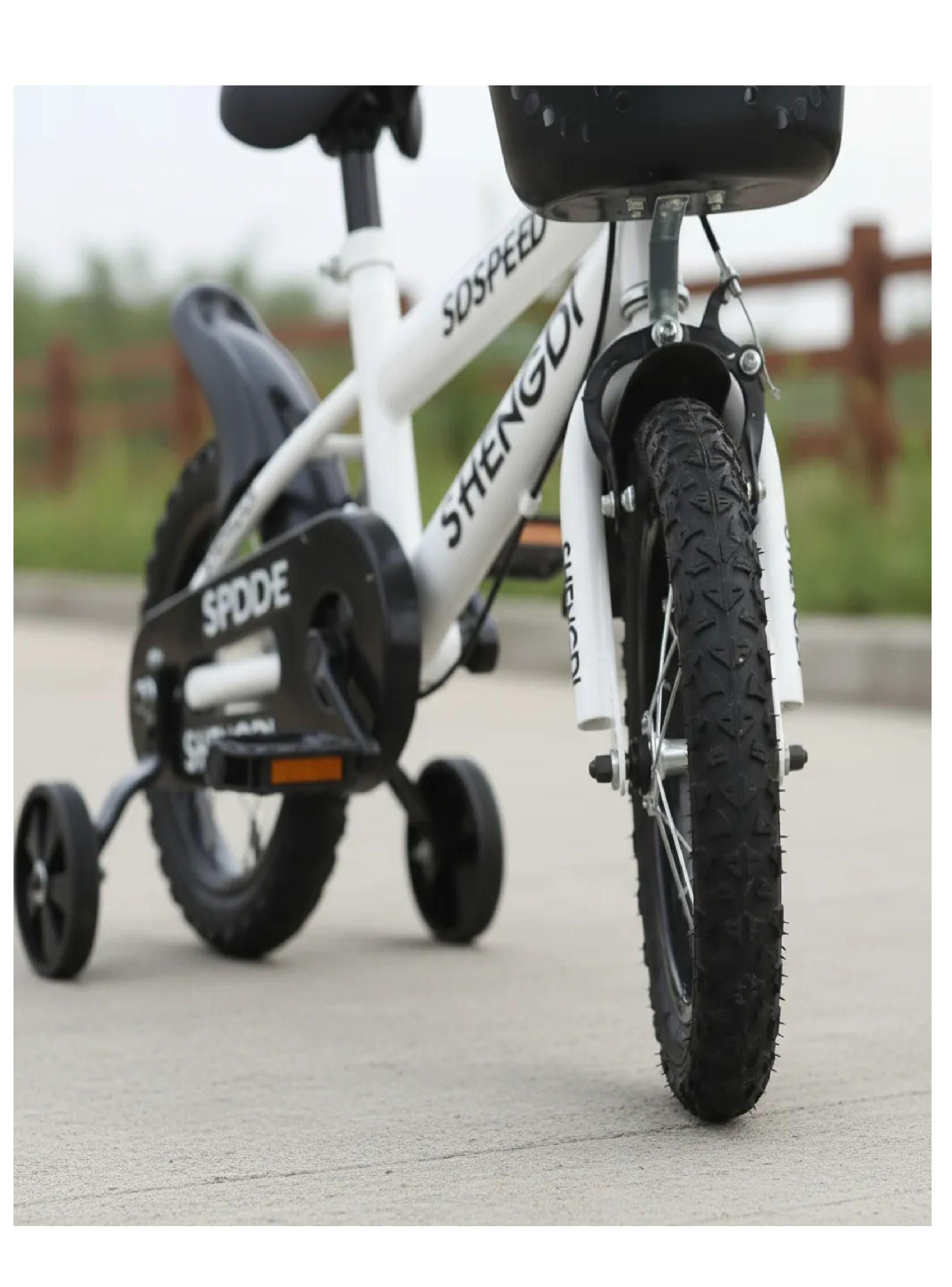 Bicicleta Aro 16 Infantil Con Ruedas De Aprendizaje Blanco-5