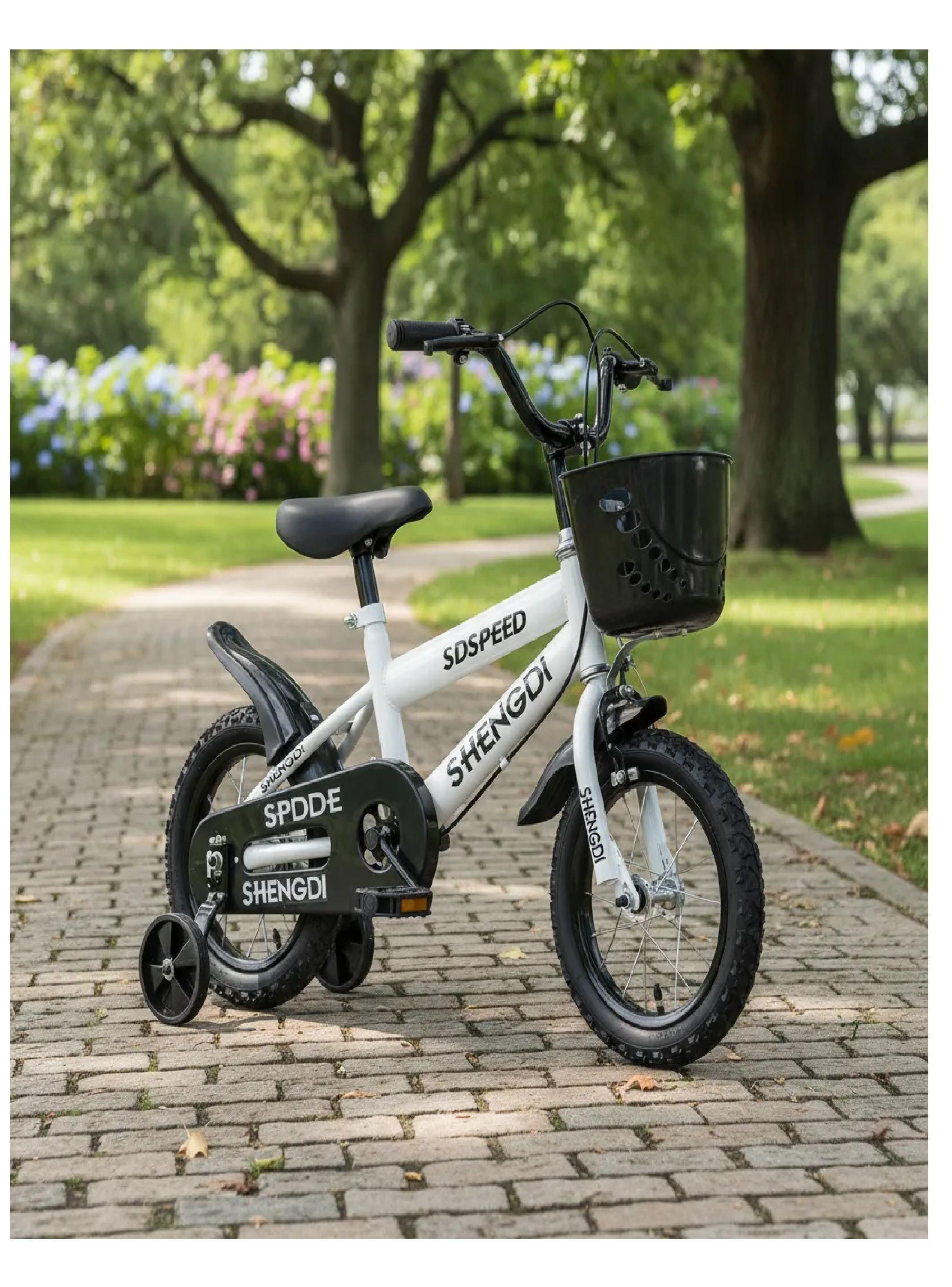 Bicicleta Aro 16 Infantil Con Ruedas De Aprendizaje Blanco-6