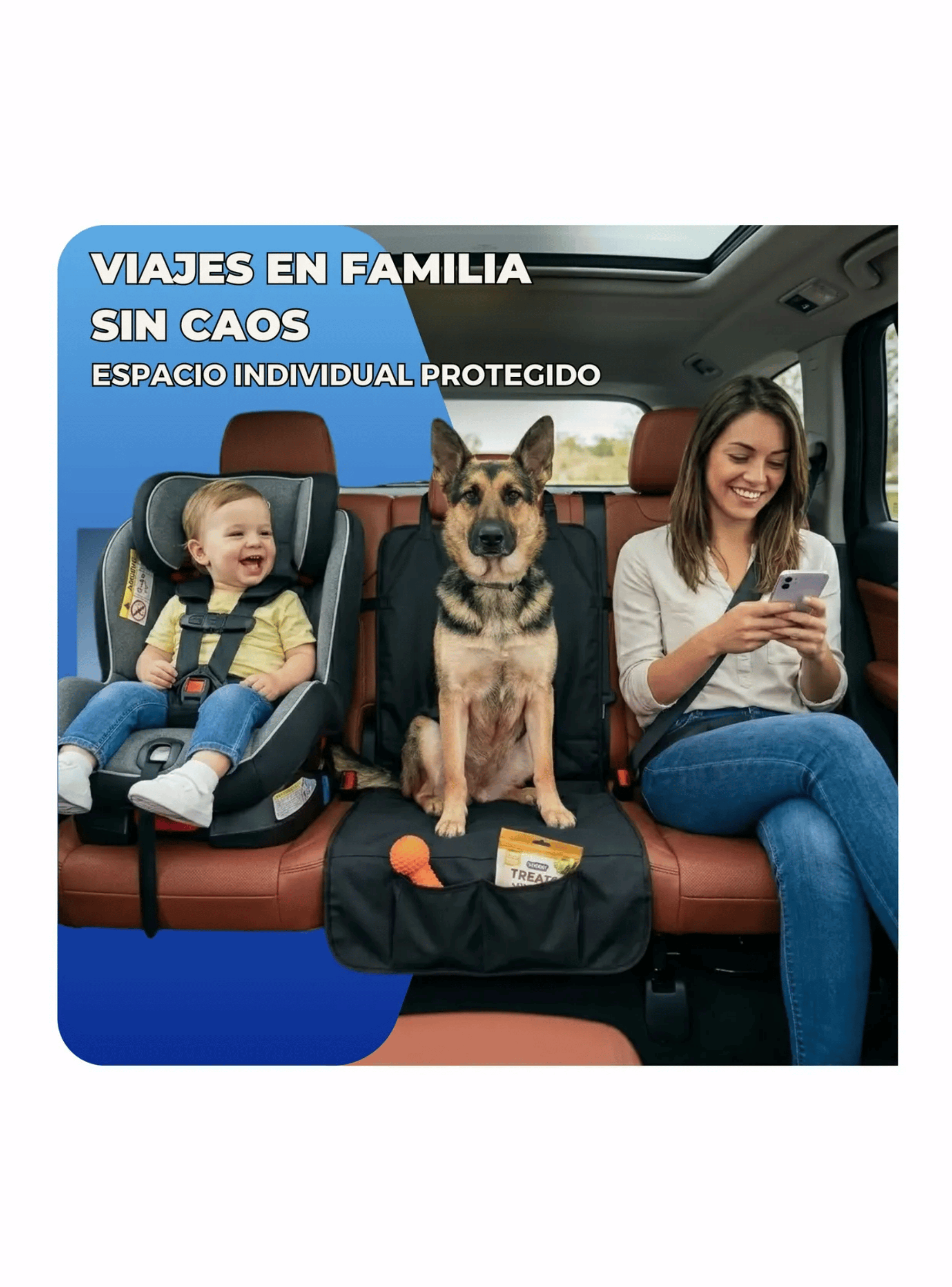 Cubre Asiento Auto Mascota Perro Gato Impermeable 120x60 Cm Negro-4