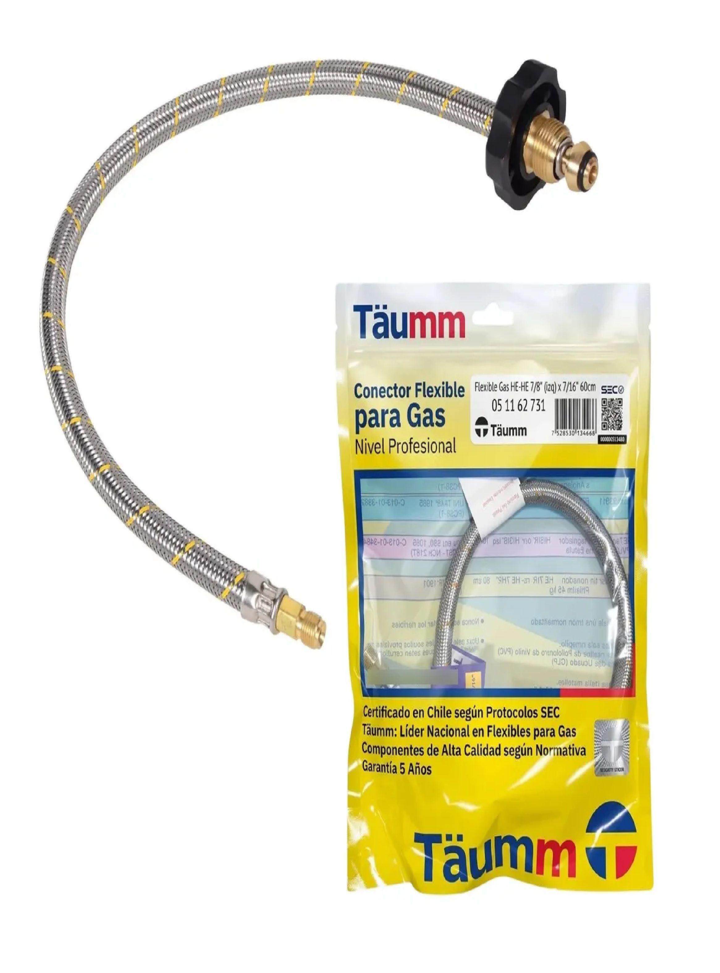 Flexible Gas He-he 7/8 X 7/16 60cm Certificado Sec Taumm-0