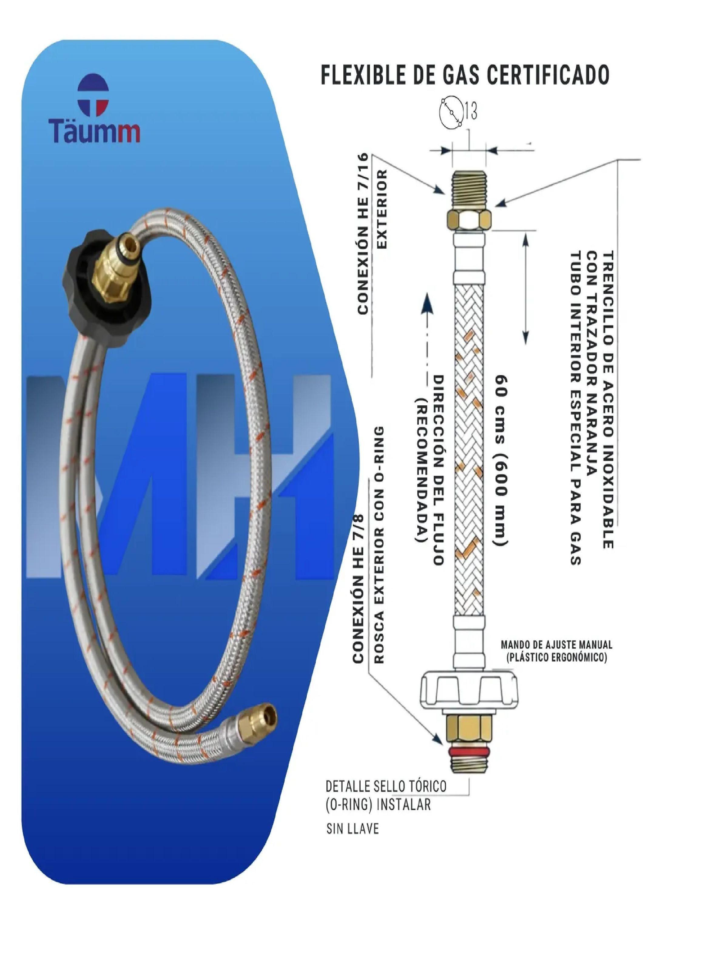 Flexible Gas He-he 7/8 X 7/16 60cm Certificado Sec Taumm-2
