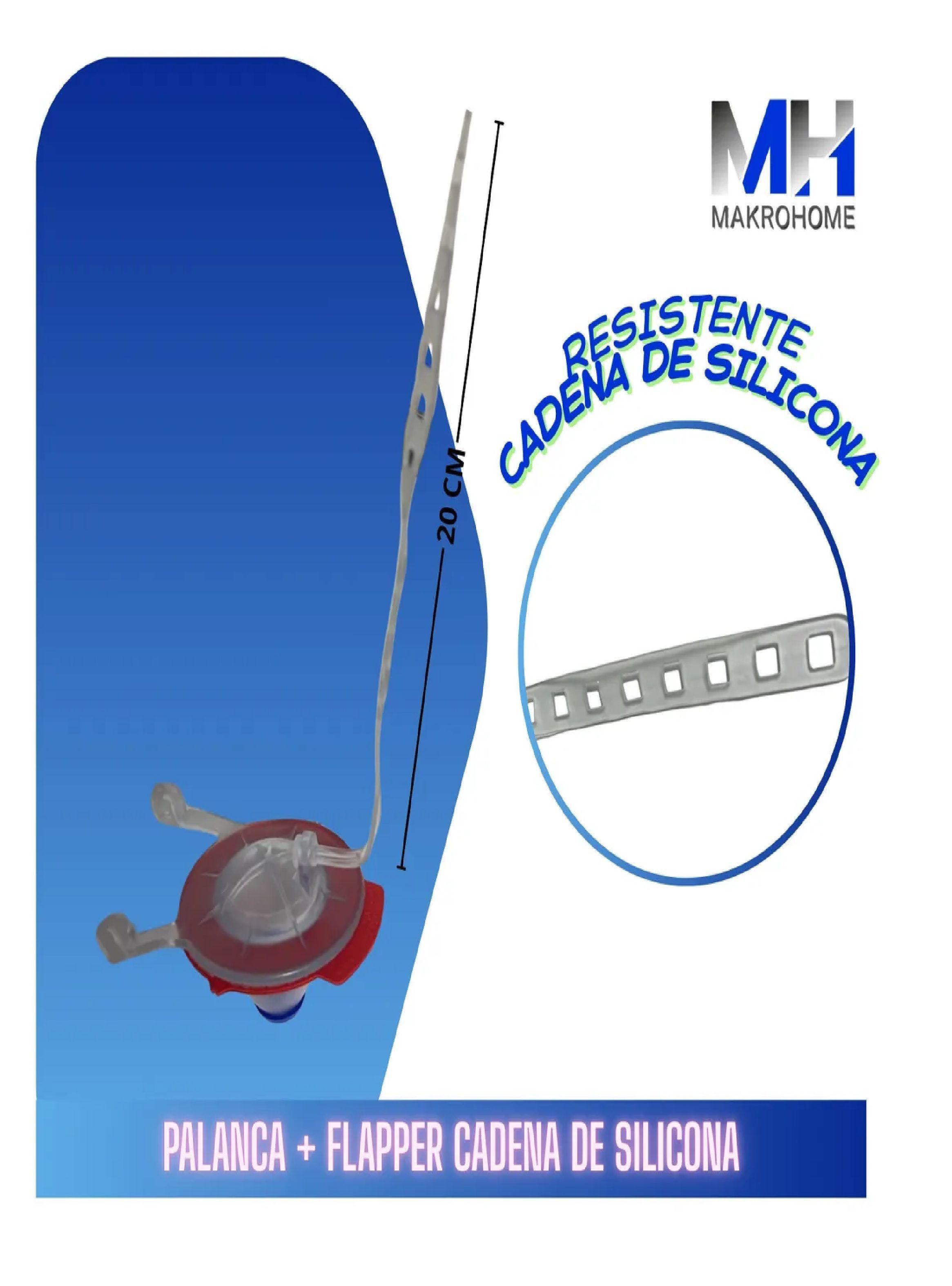 Flapper Cadena Silicona + Manilla Estanque Varilla Bronce-3