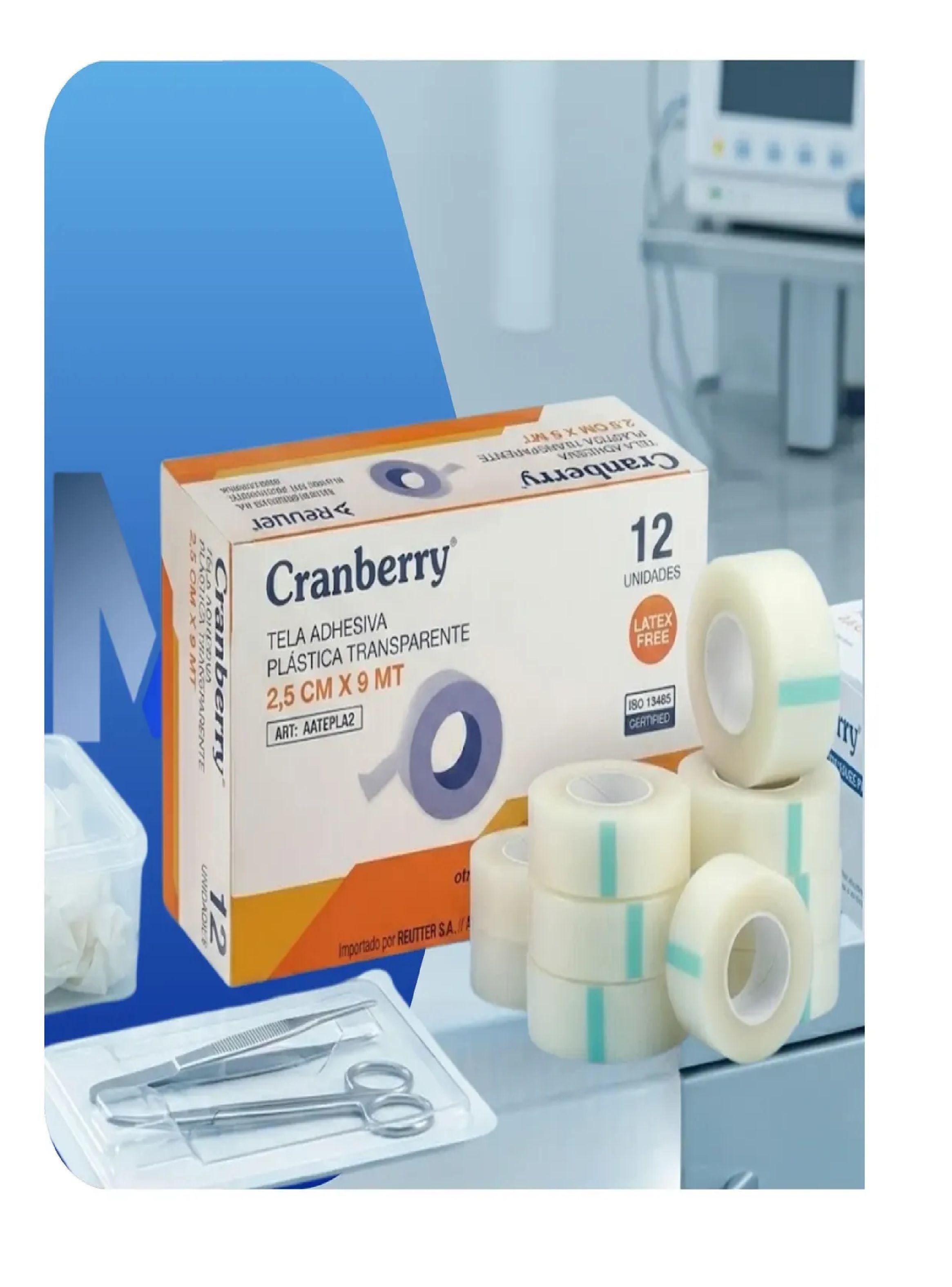 Tela Adhesiva Plastica Transparente 2,5cm Cranberry Pack 12-2