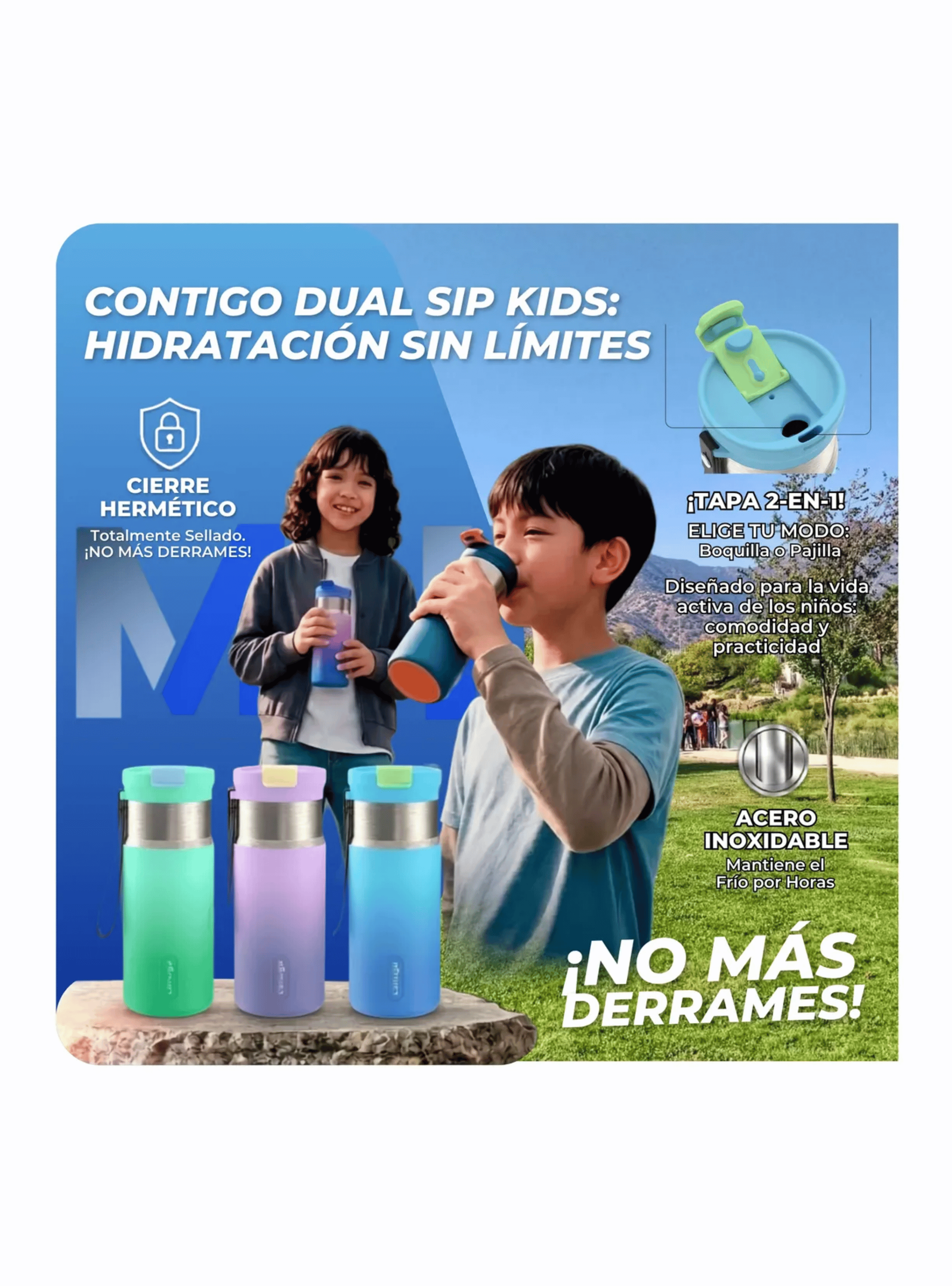 Botella Termica Contigo Dual Sip 473ml Frio Y Calor Inox-5