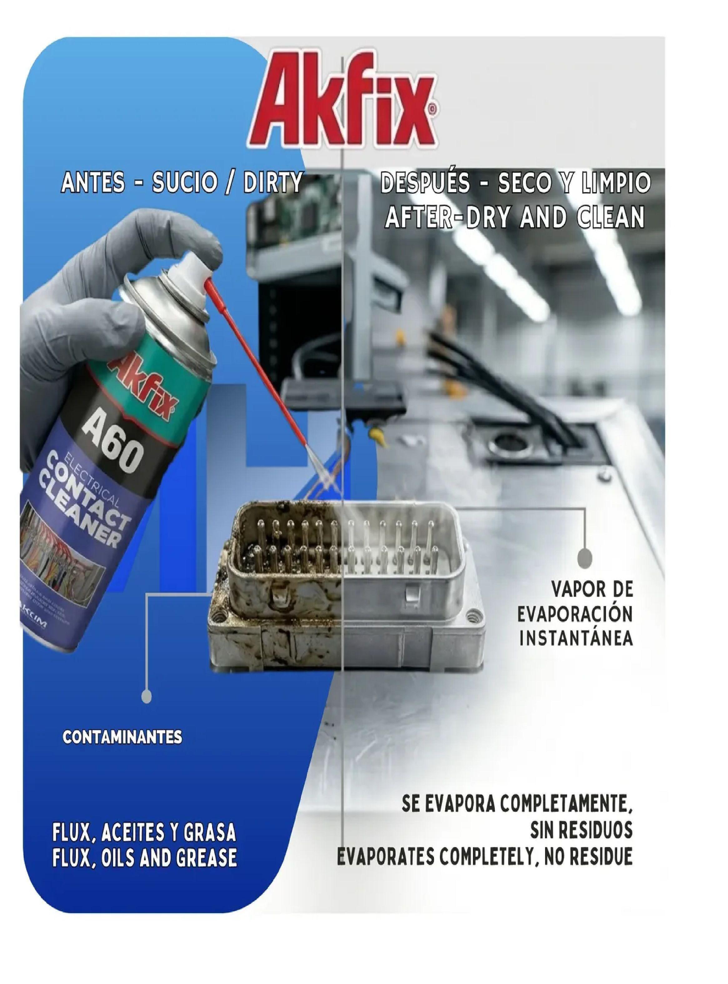 Limpia Contactos Electrico Akfix A60 Spray Electronica 200ml-3