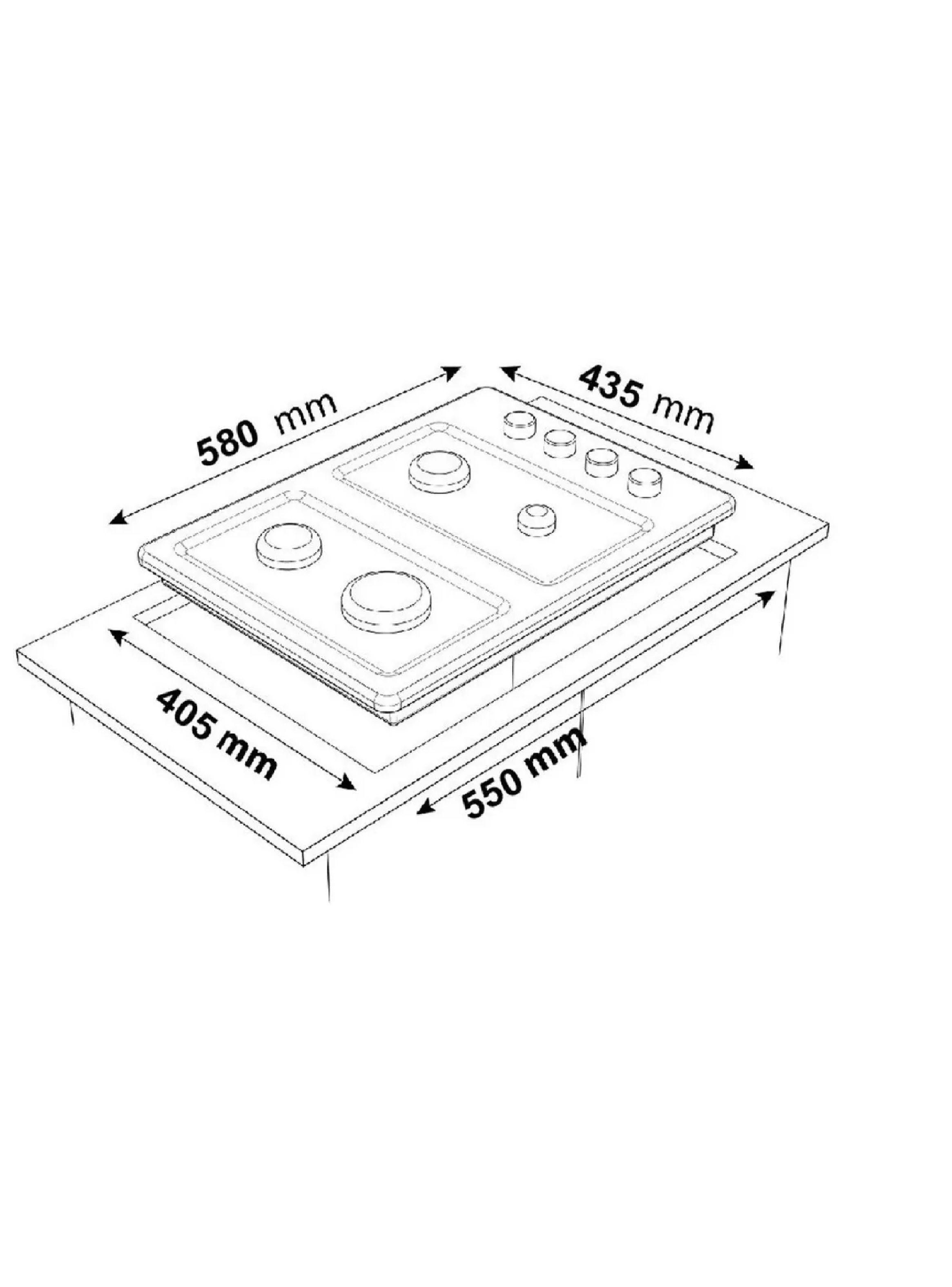 Encimera A Gas Sindelen Blanca Ceg-4600in Plateada 220v-3