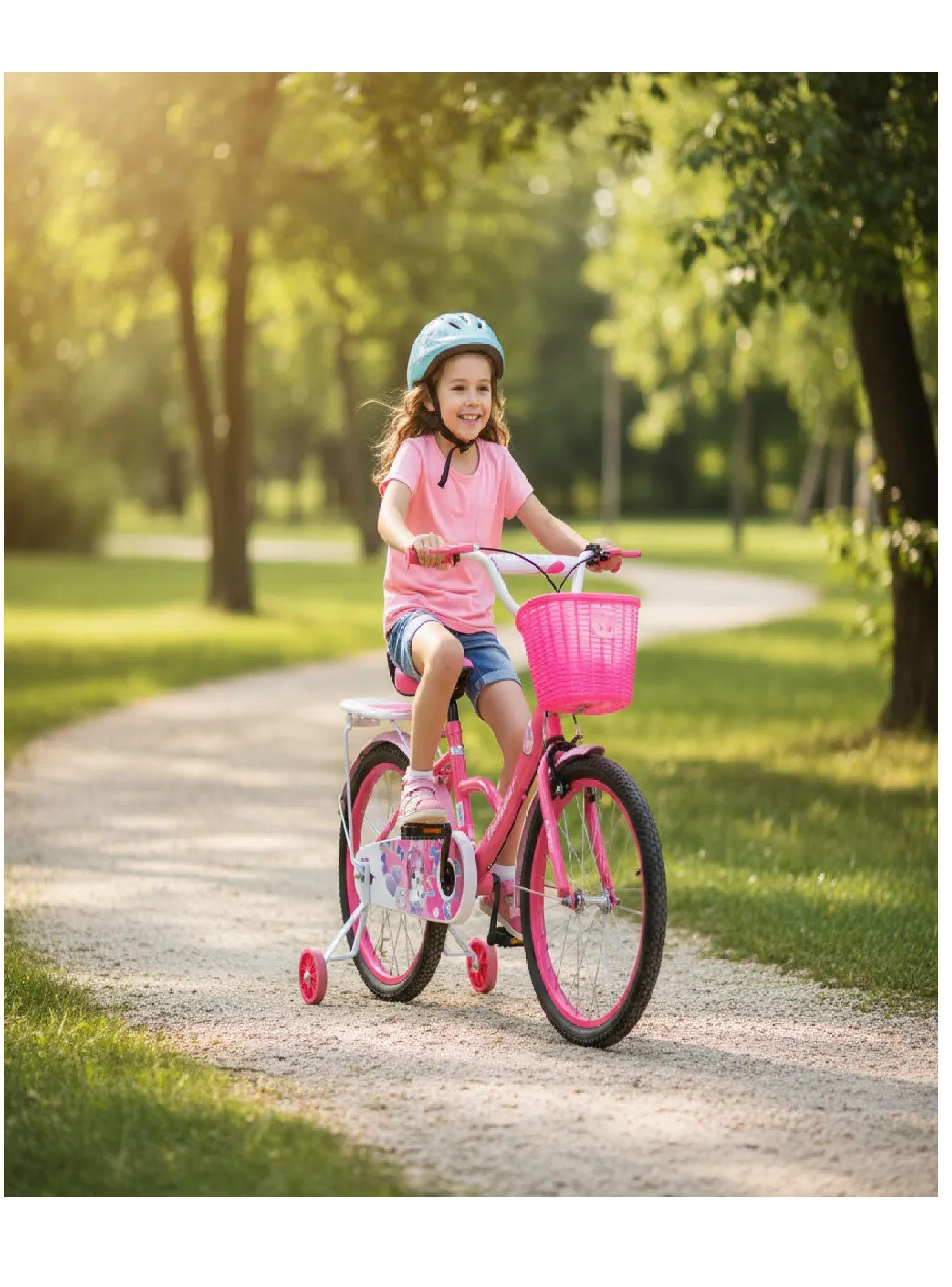 Bicicleta Aro 12 Infantil Con Ruedas De Aprendizaje Fucsia-3