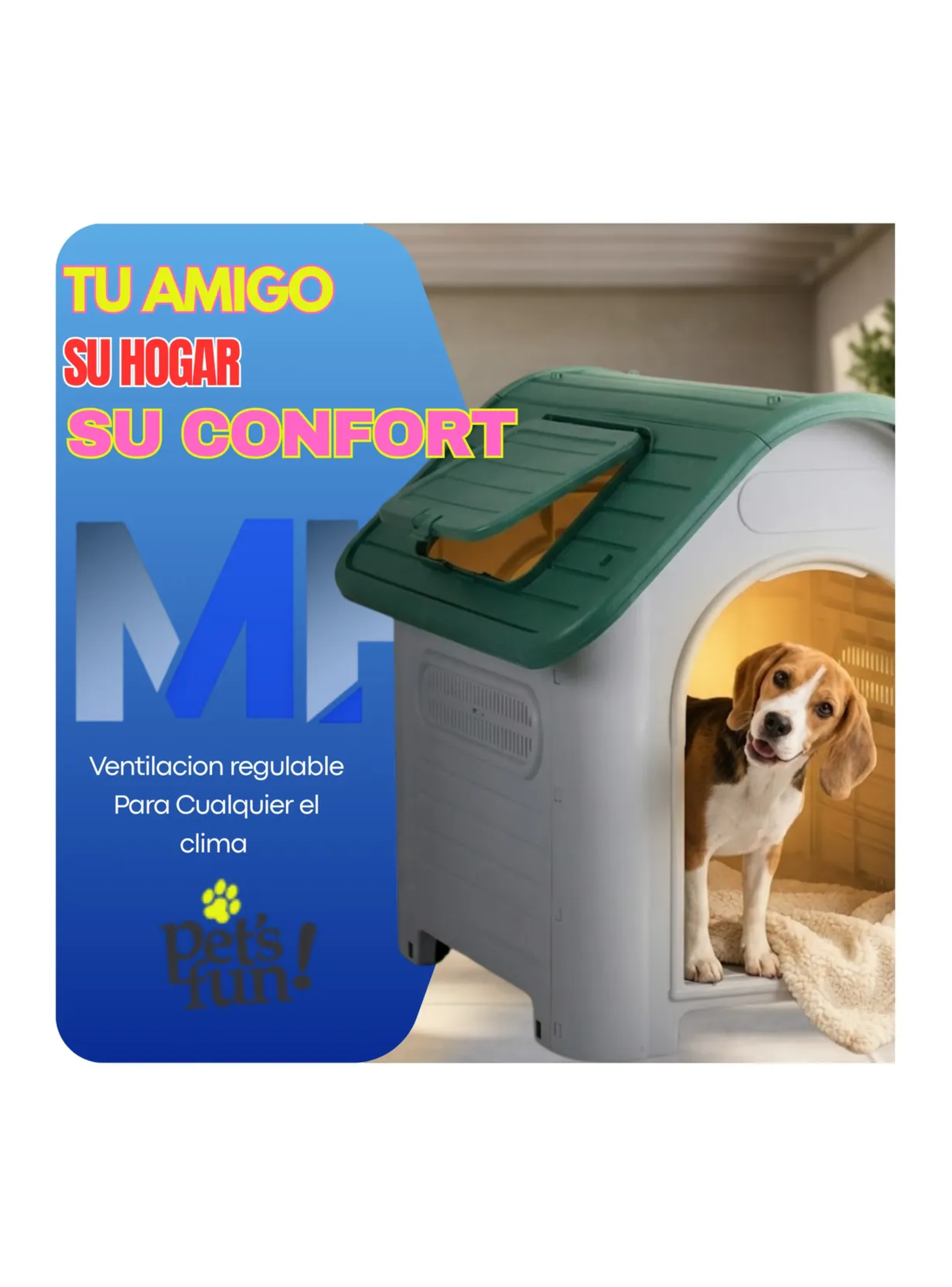 Casa Para Perro Rundy 87x72x75 5cm Mascotas Peq A Mediano-2