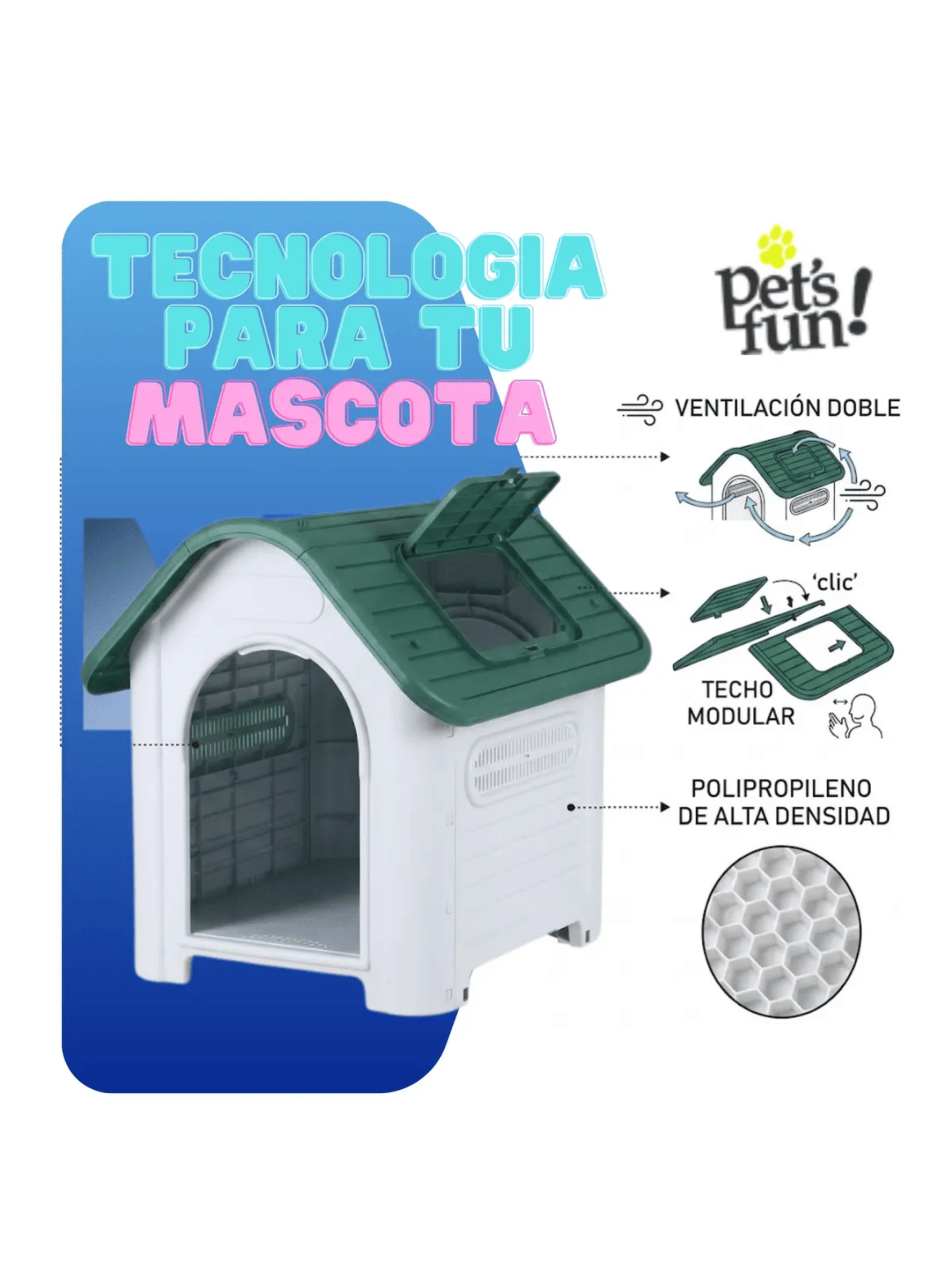 Casa Para Perro Rundy 87x72x75 5cm Mascotas Peq A Mediano-3