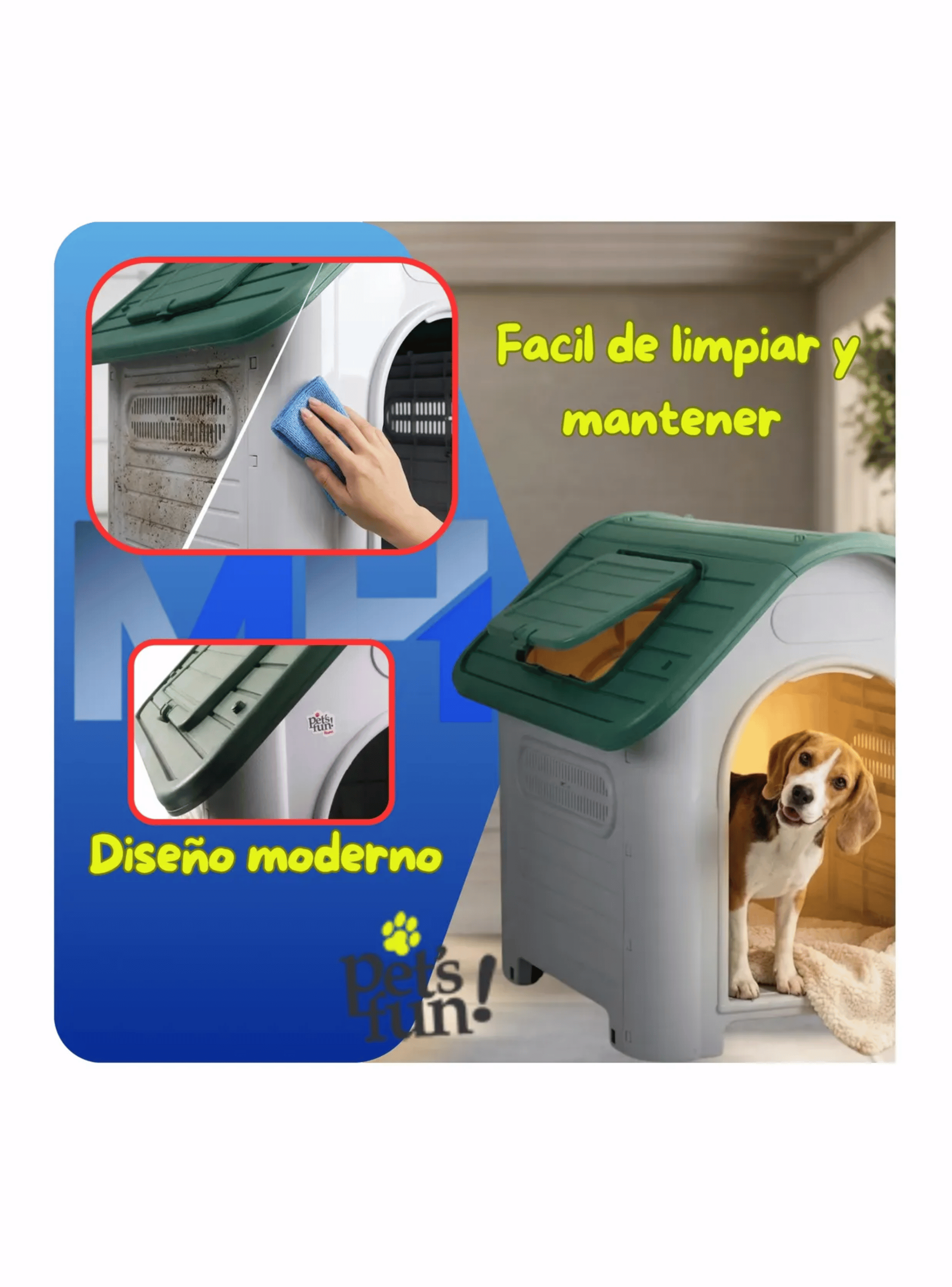 Casa Para Perro Rundy 87x72x75 5cm Mascotas Peq A Mediano-6