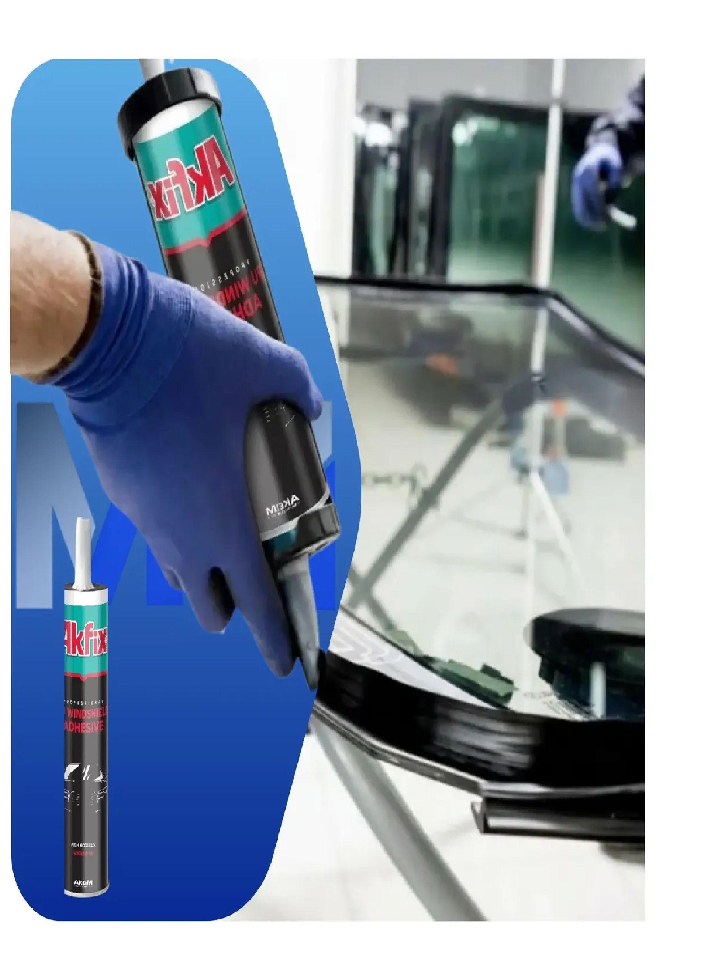 Pack 12 Adhesivo Poliuretano Parabrisas Akfix Pegado Directo-2