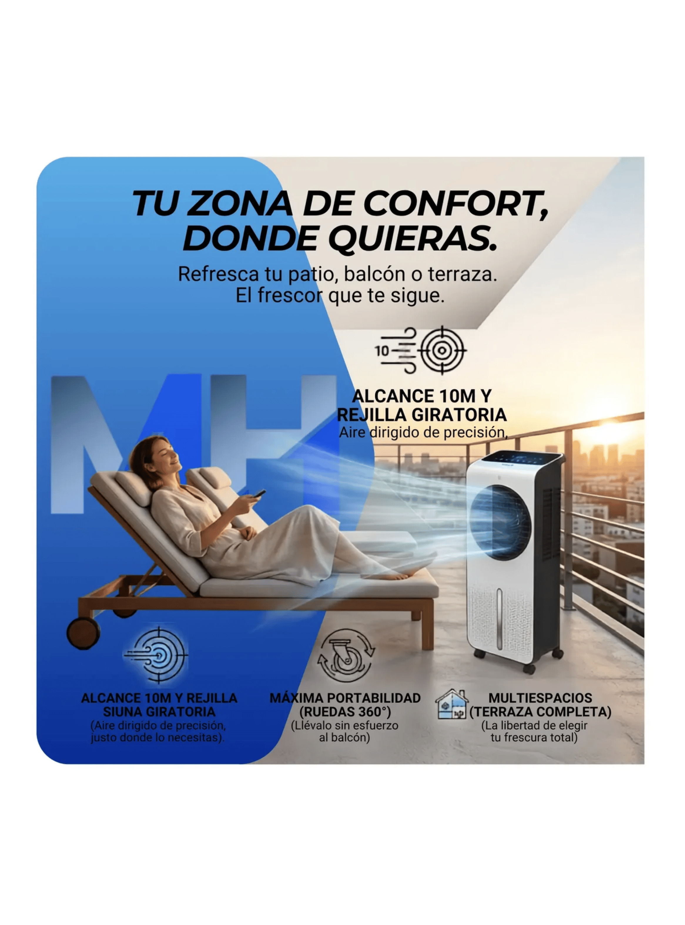 Enfriador De Aire Evaporativo Airolite Evt 2301 Slim 5l 24w-2