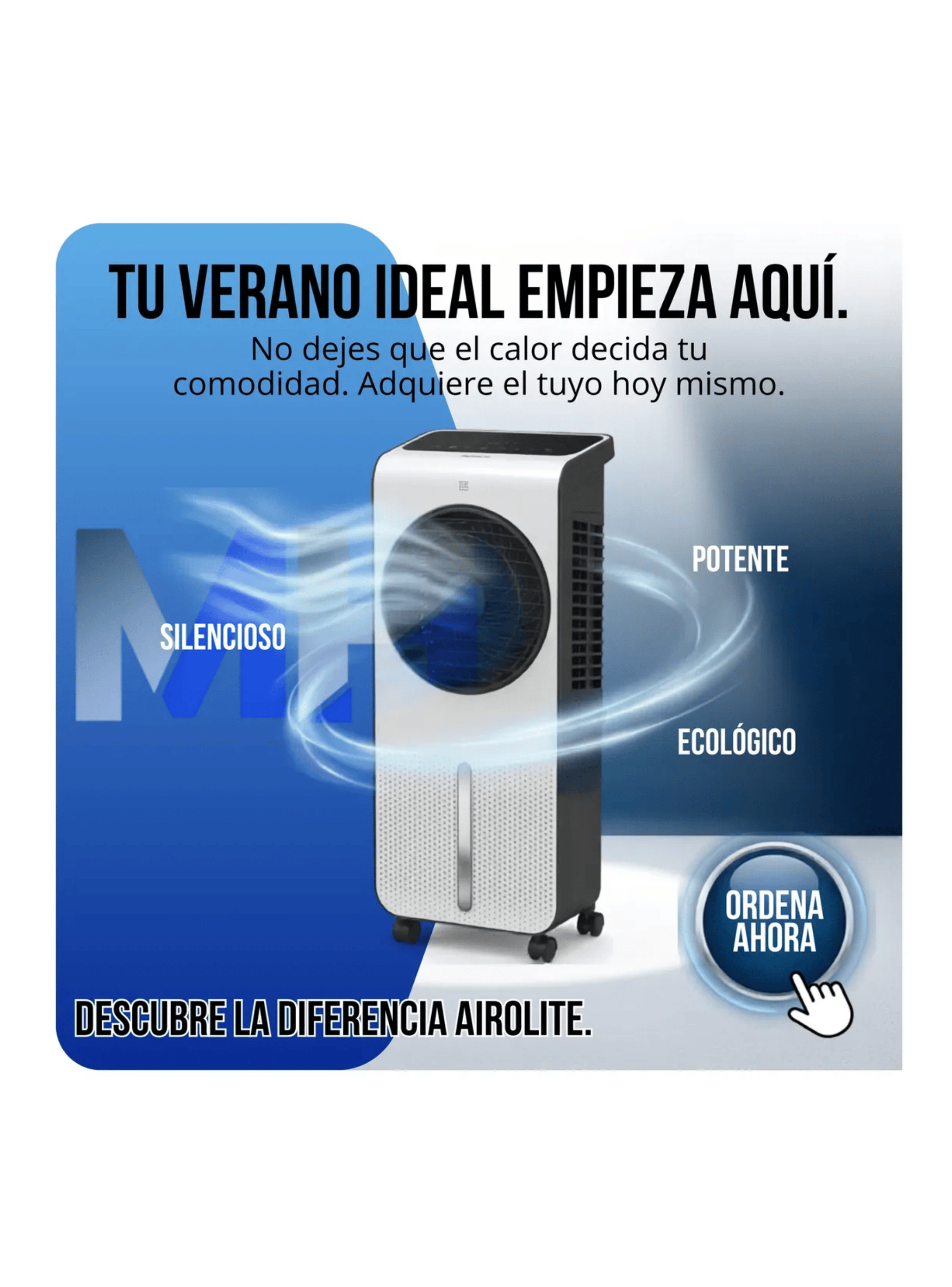 Enfriador De Aire Evaporativo Airolite Evt 2301 Slim 5l 24w-4