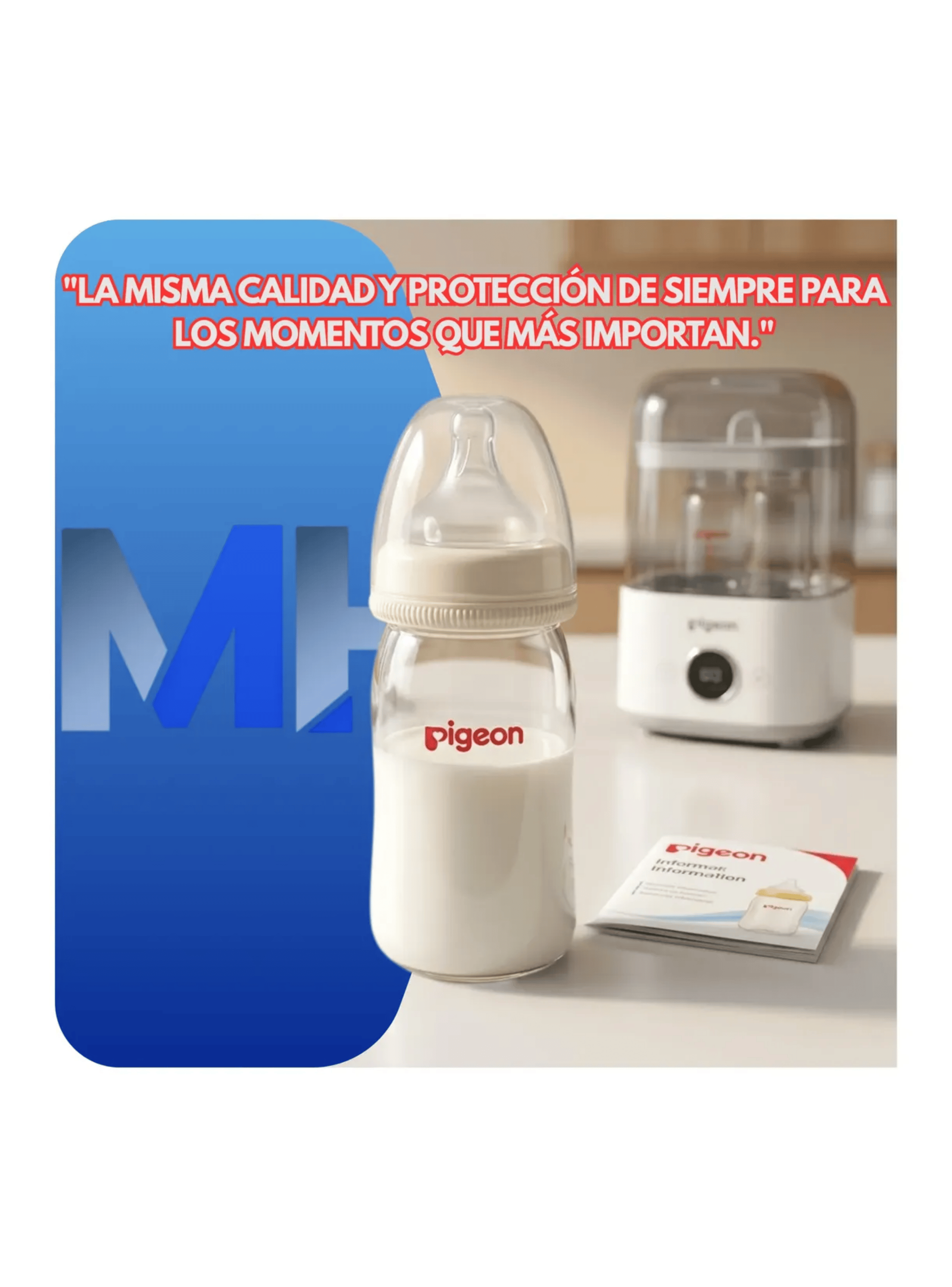 Repuestos Mamadera biberon Pigeon Tapa Y Rosca Boca Estandar-3