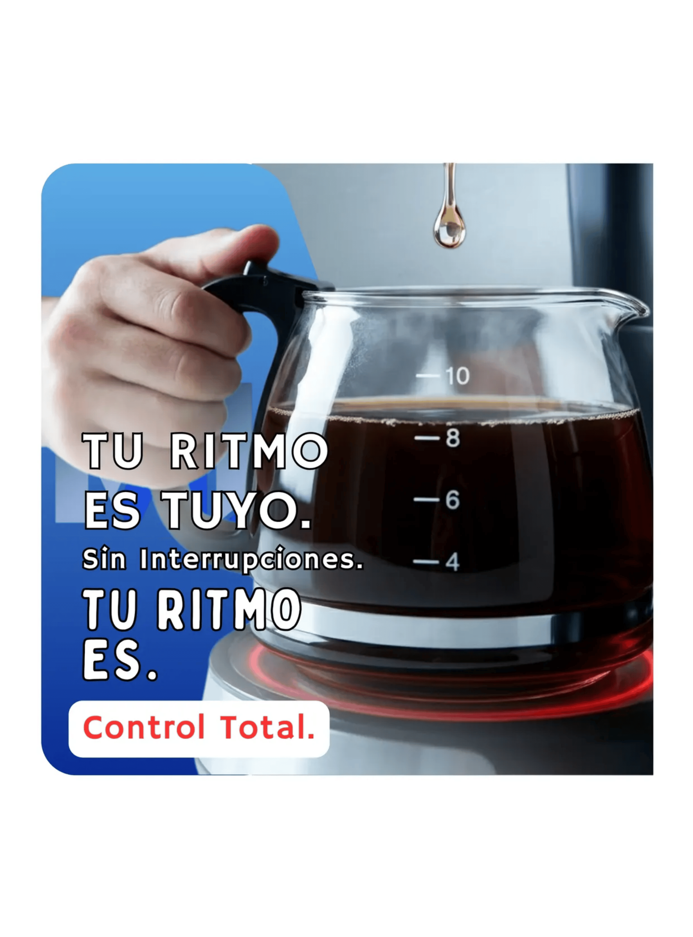 Cafetera Nex 1 25l Goteo Jarra Vidrio Acero Negro 10 Tazas-2