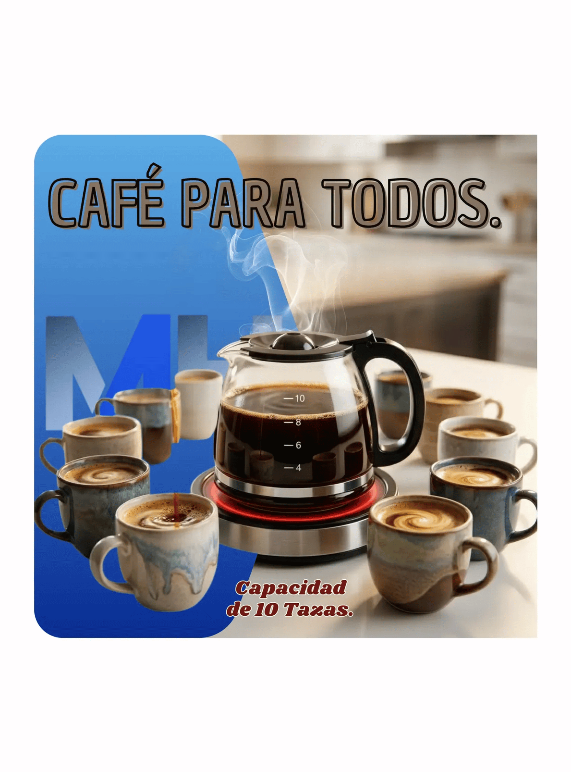 Cafetera Nex 1 25l Goteo Jarra Vidrio Acero Negro 10 Tazas-4