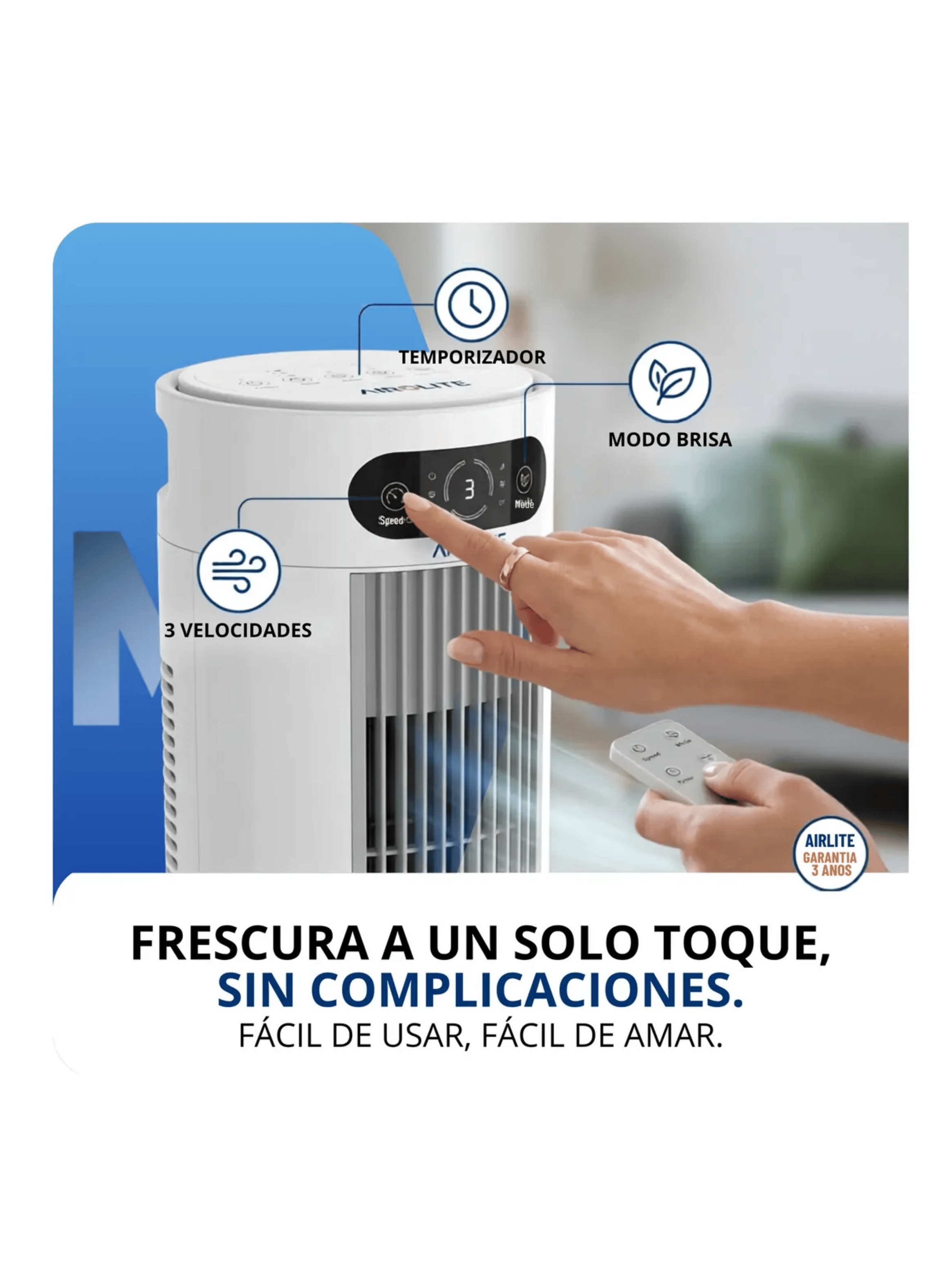 Enfriador De Aire Evaporativo Torre Airolite Evt 2500pa 4l-5