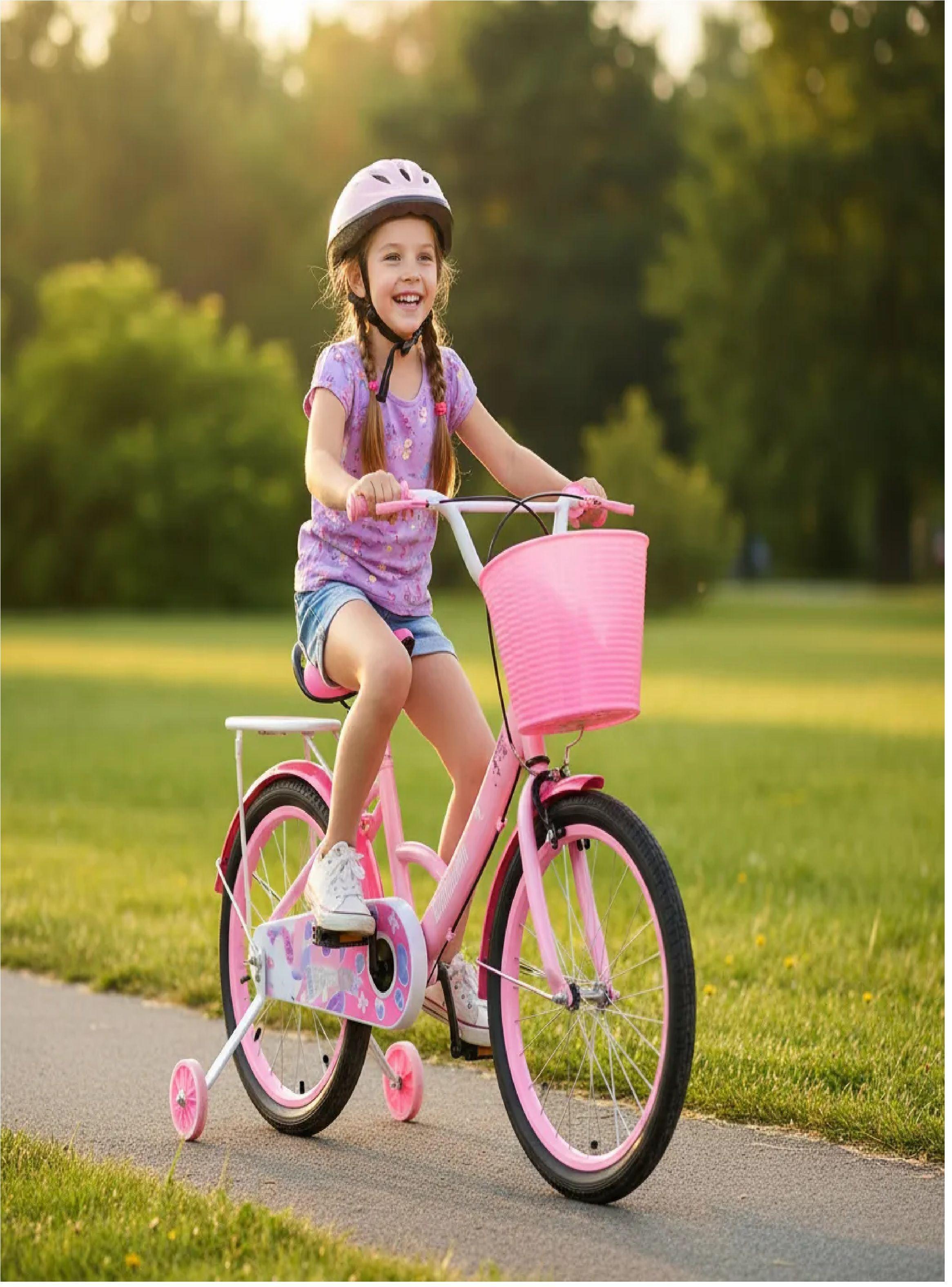Bicicleta Aro 16 Infantil Con Ruedas De Aprendizaje Rosa-5