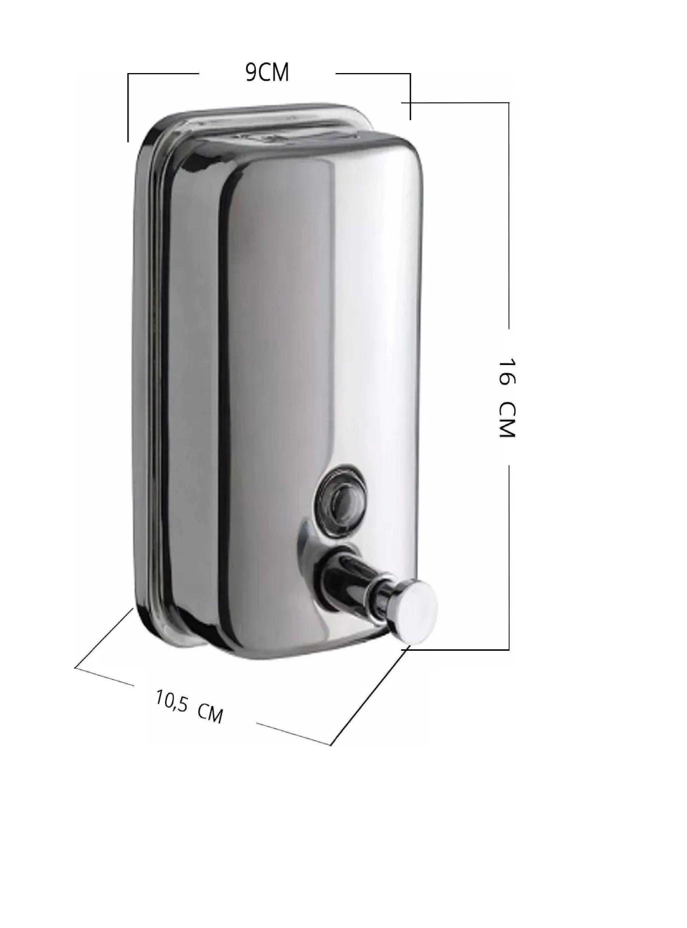 Dispensador Jabon Acero Inoxidable 500 Ml Taumm Plateado-1