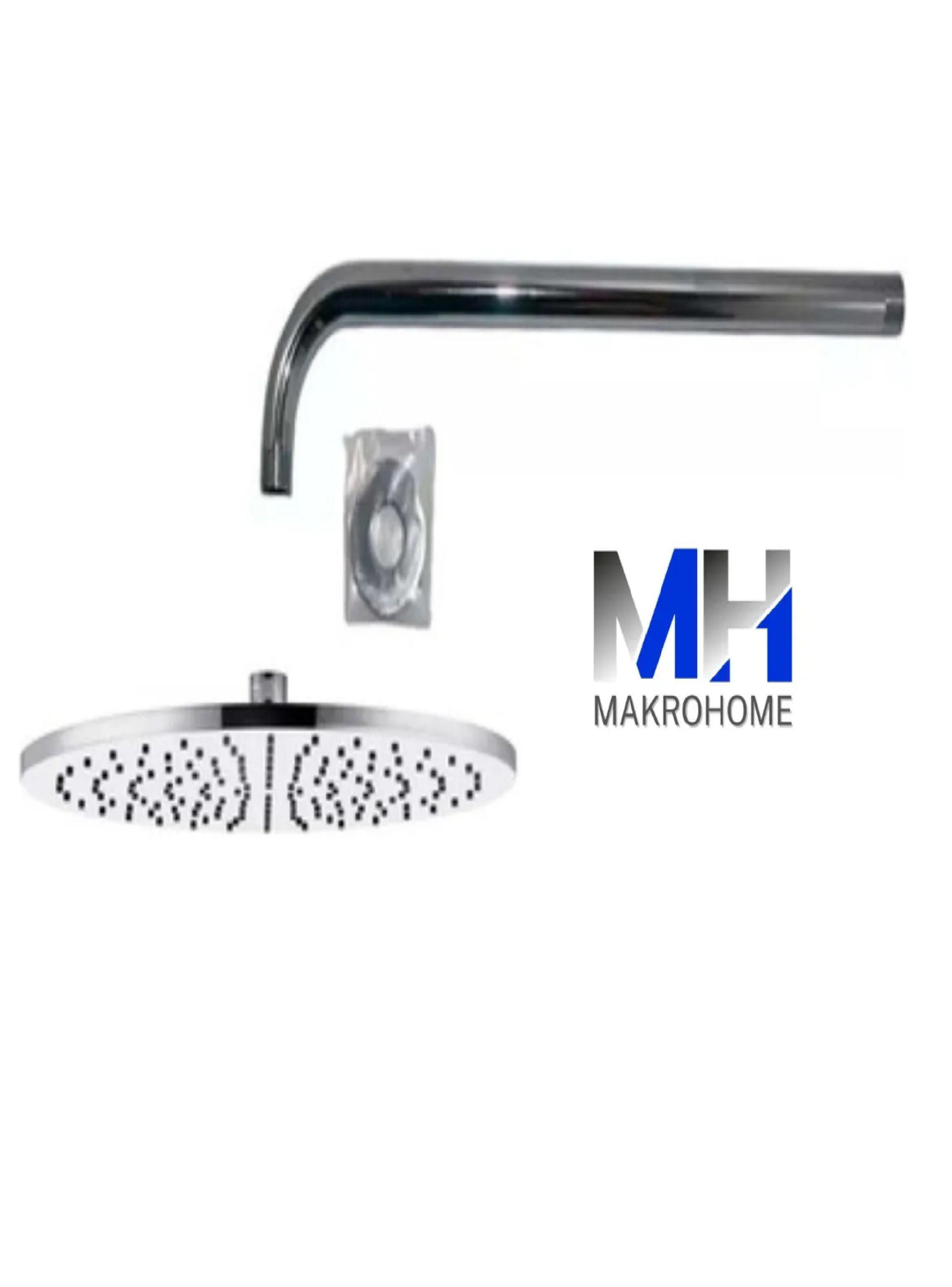 Ducha Lluvia Metálica 25cm + Brazo 40cm Lujo Y Durababilidad-3