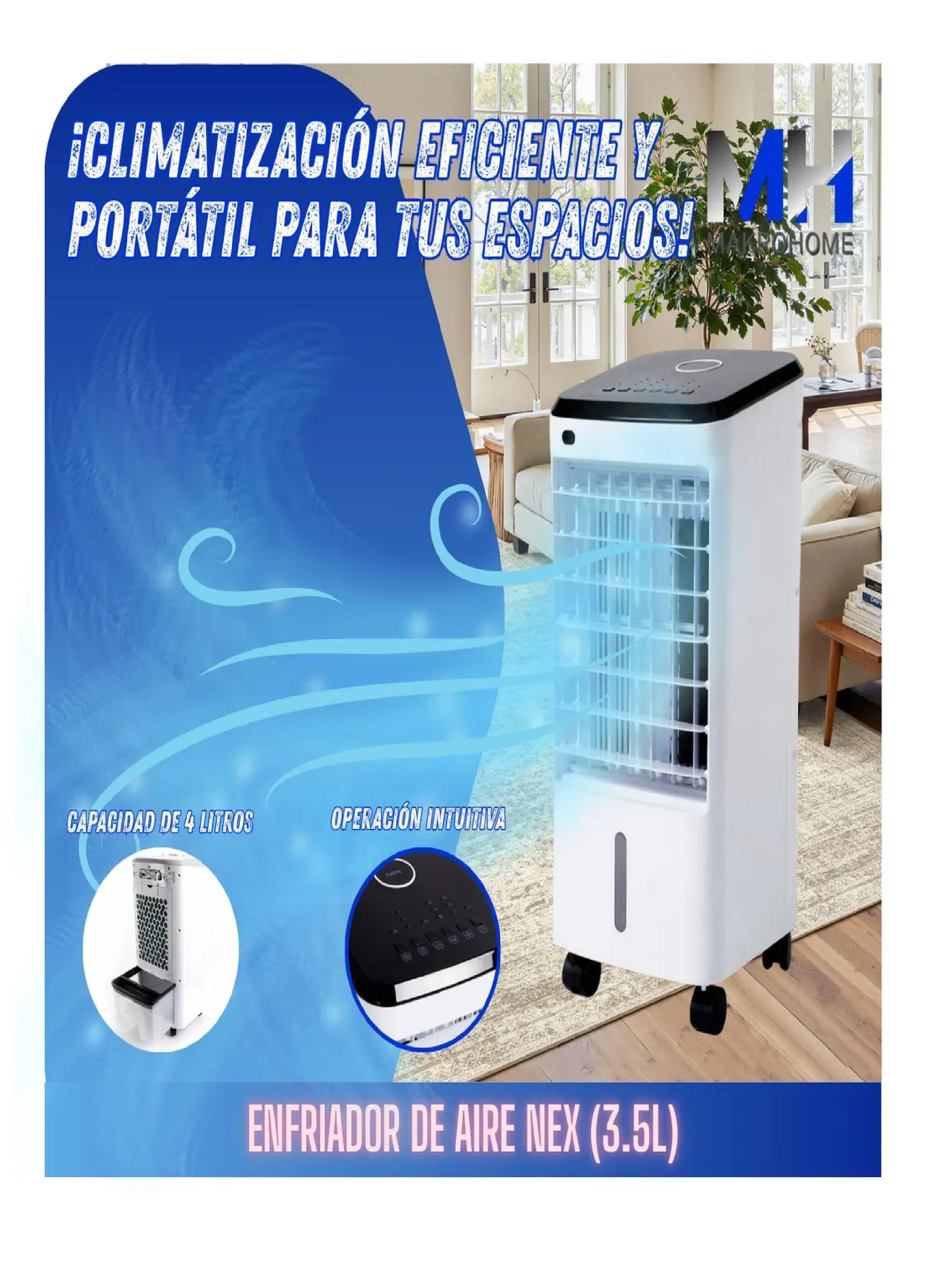 Enfriador De Aire Nex 65w Portatil Y Silencioso Refrescante-2
