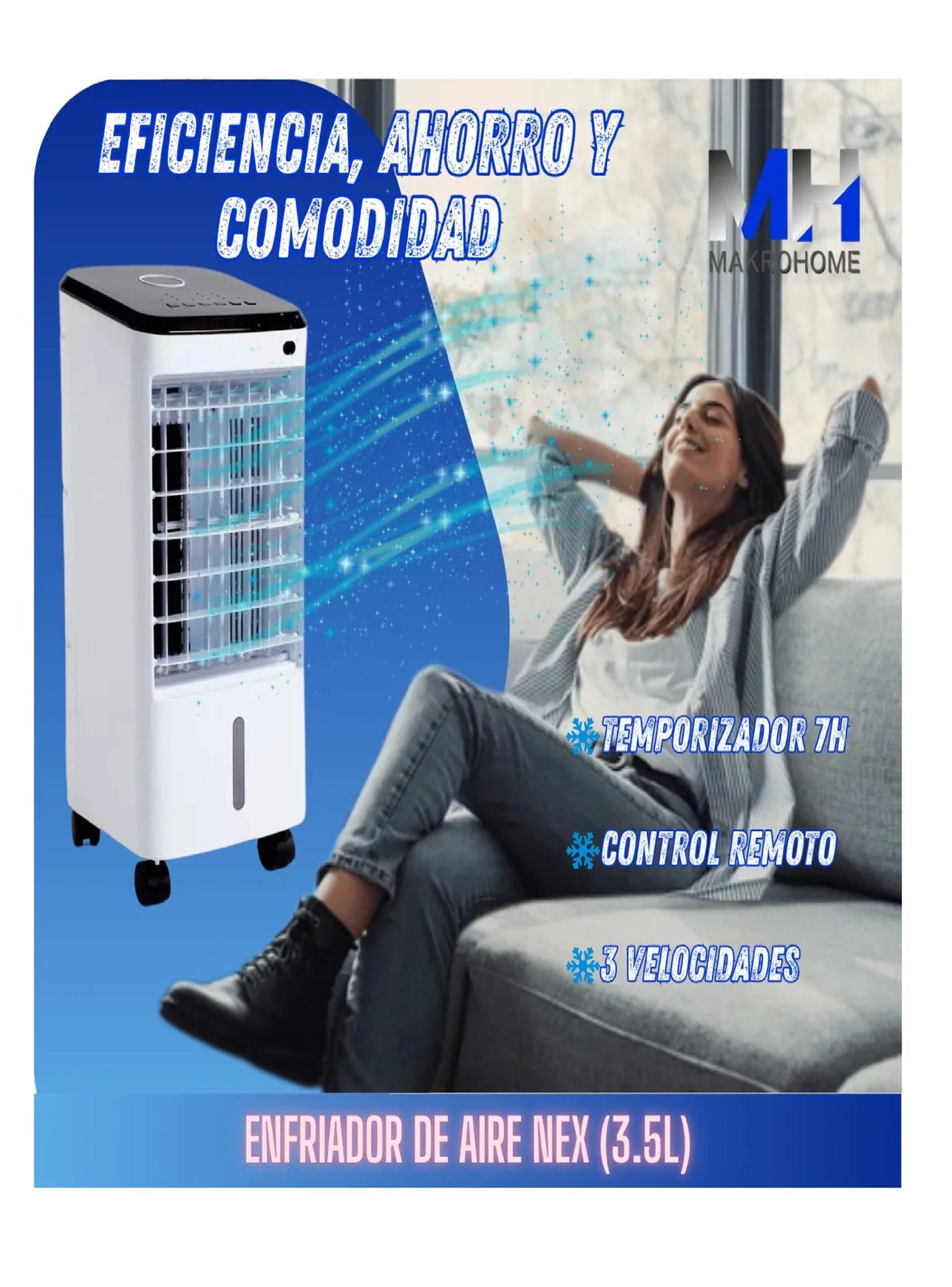 Enfriador De Aire Nex 65w Portatil Y Silencioso Refrescante-3