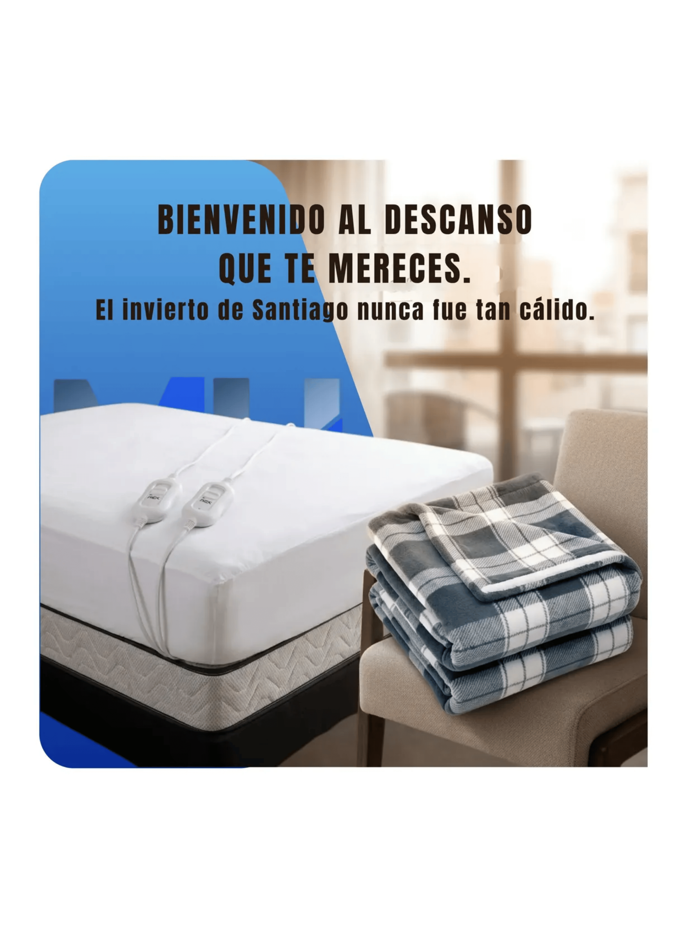 Pack Nex Calientacama King Frazada Electrica 110w-1